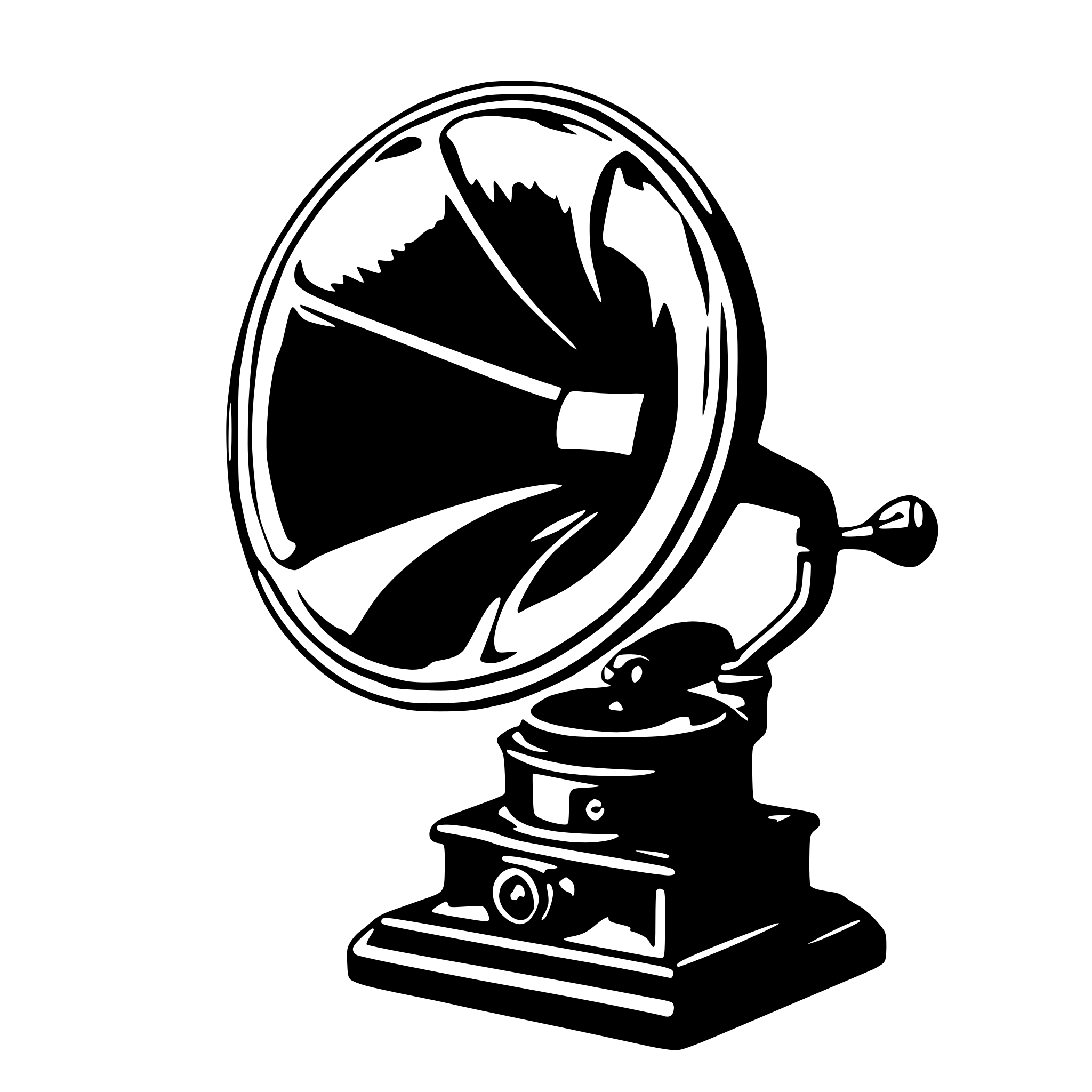 AI-generated SVG of 'gramophone'