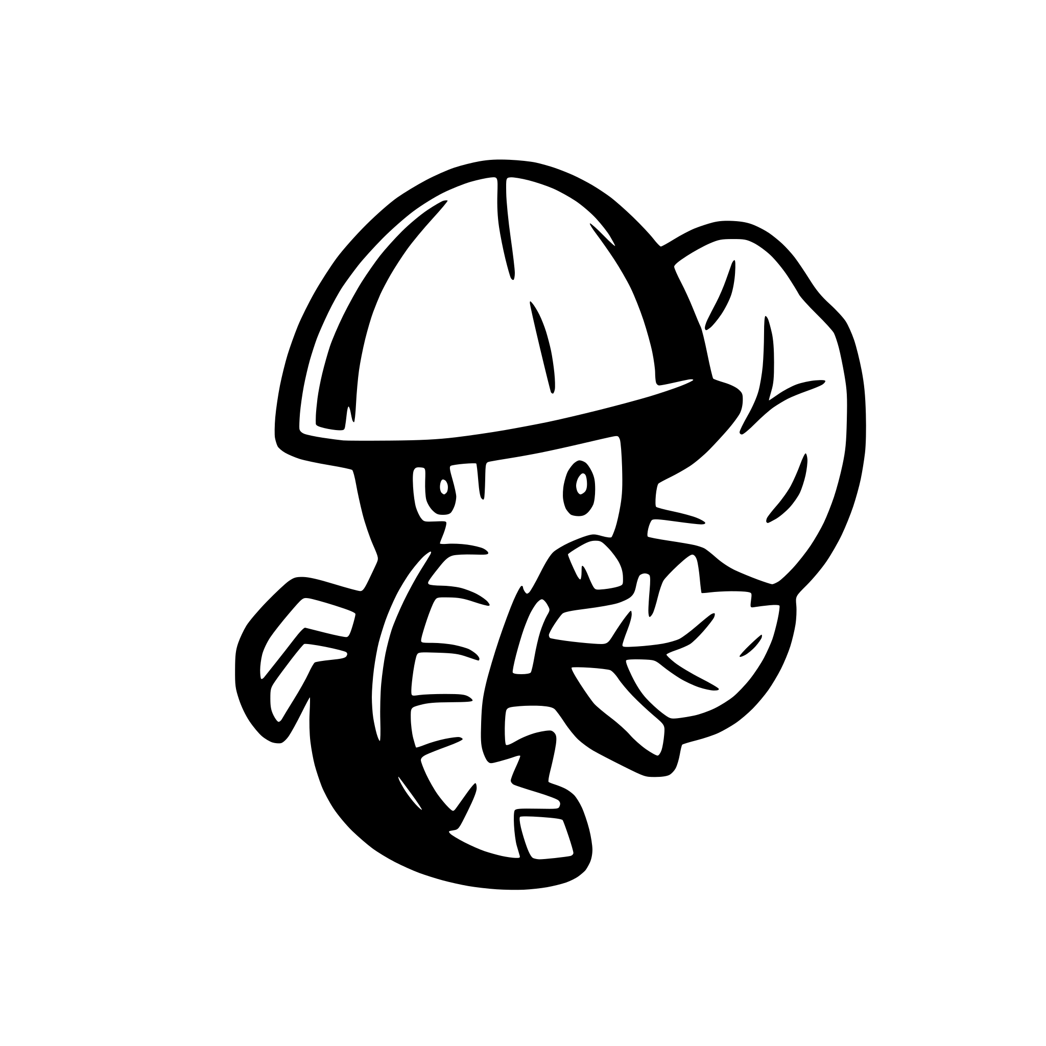 AI-generated SVG of a lobster with a mushroom hat