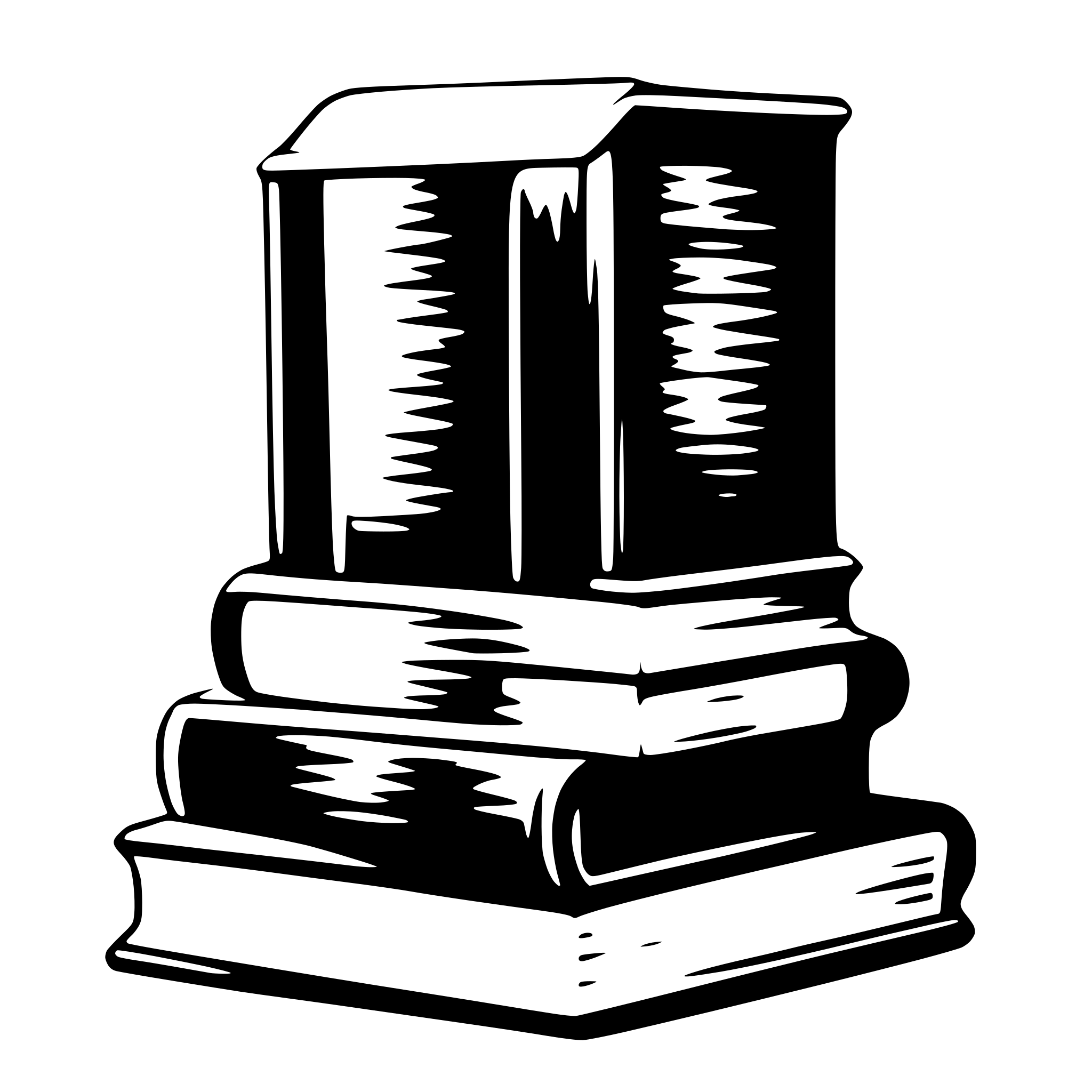 AI-generated SVG of 'A stack of 3 books stacked vertically'