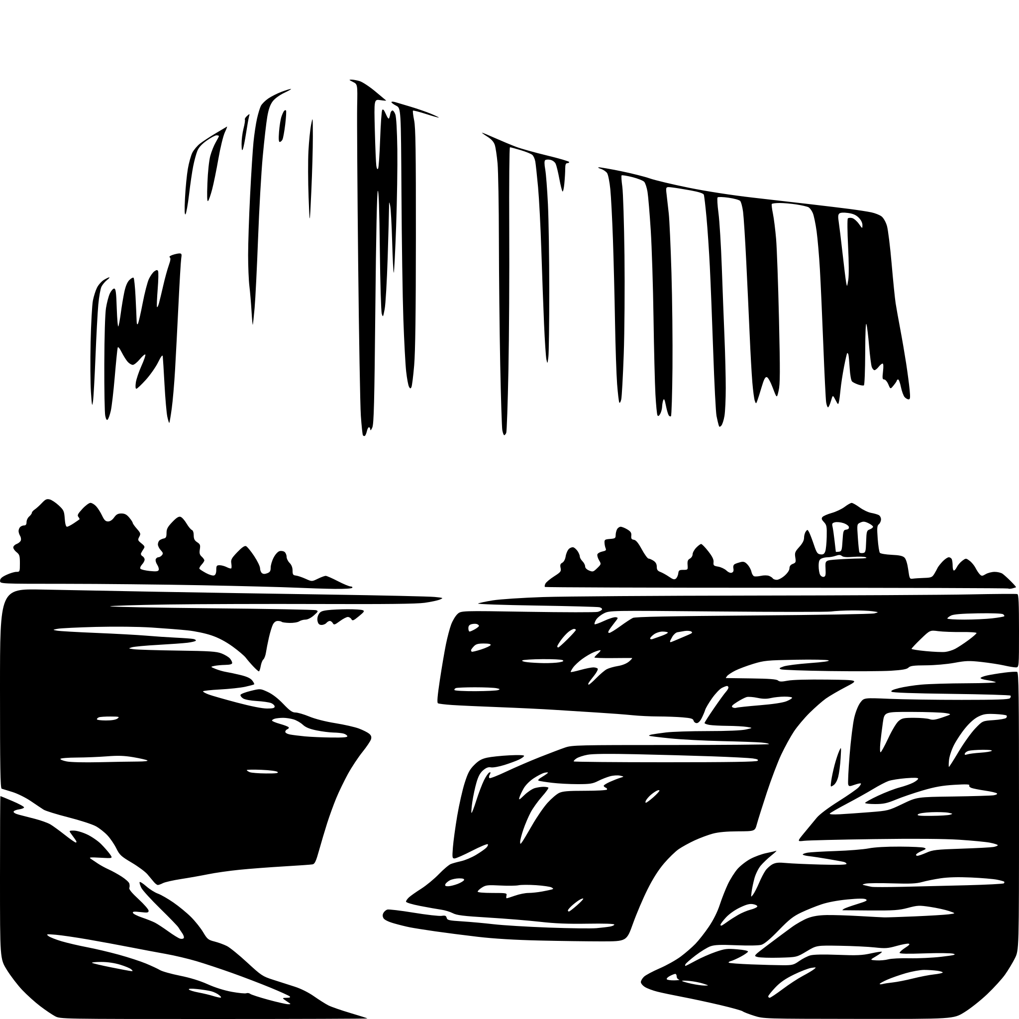 AI-generated SVG of 'niagara falls'