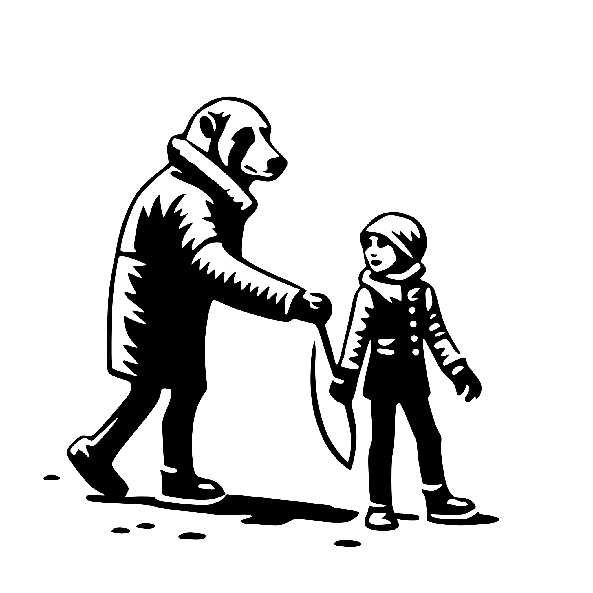 AI-generated SVG of a polar expedition