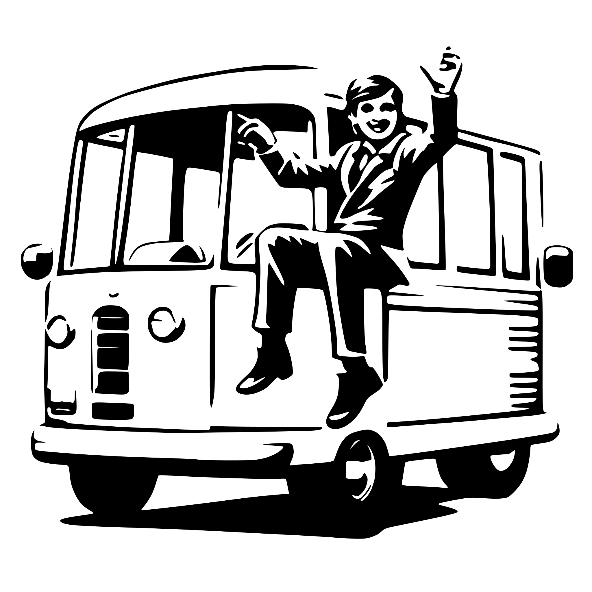 Bus Riders Svg SVG for 'bus driver dancing on the bus roof' | AI-Generated Custom ...