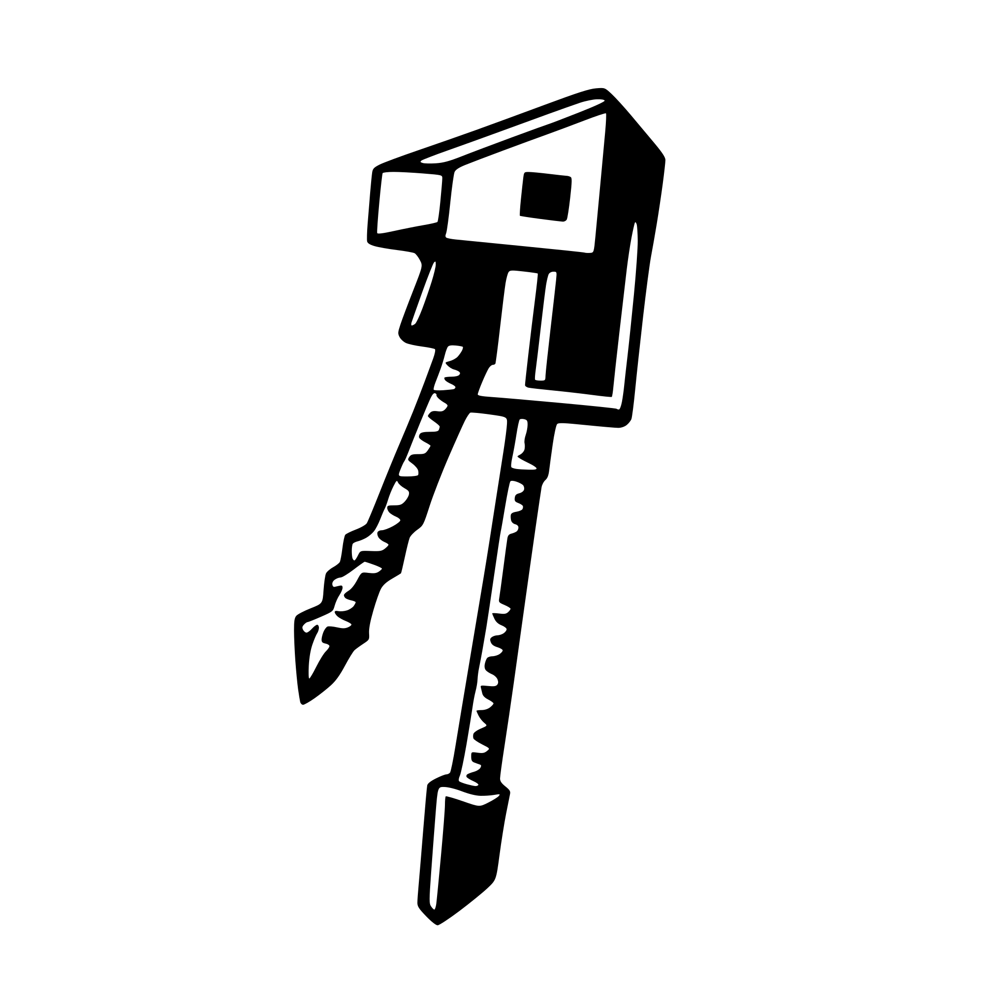 AI-generated SVG of a minecraft character steve pickaxe