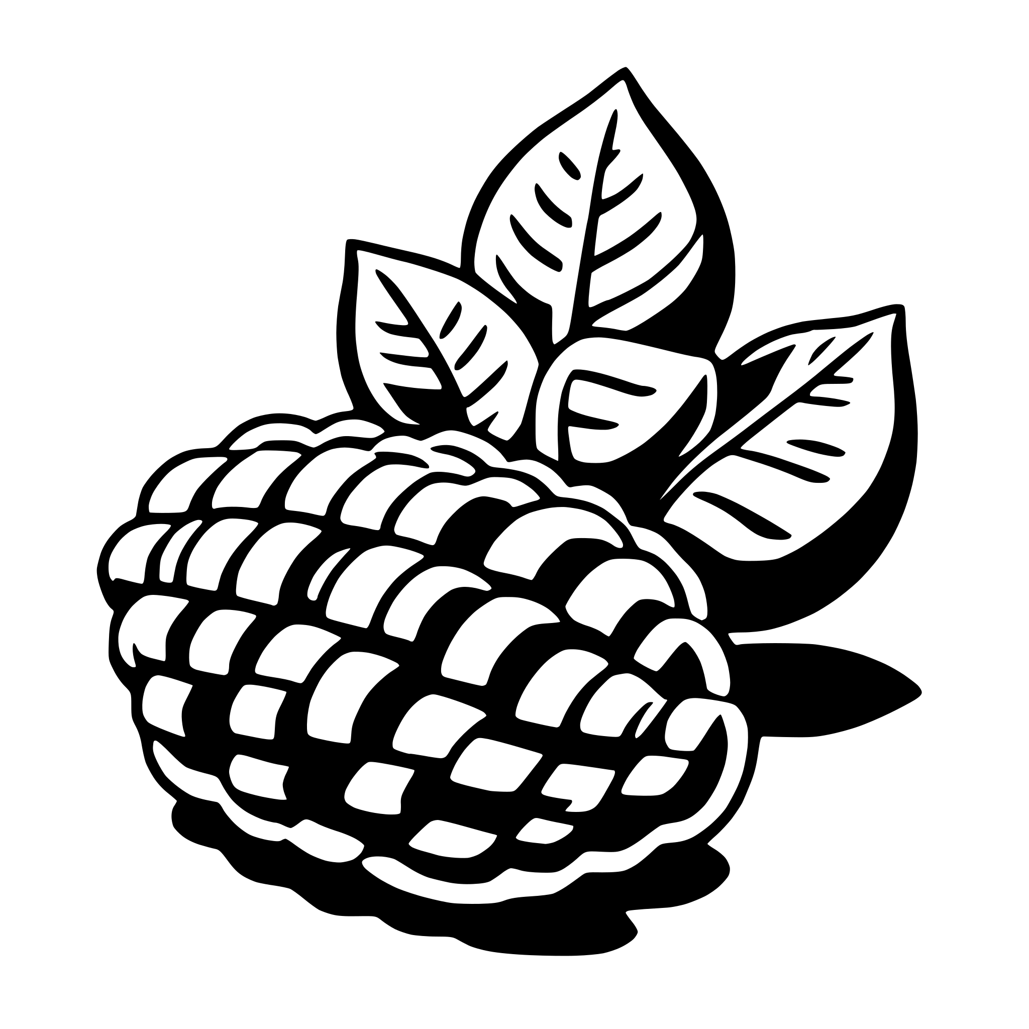 AI-generated SVG of 'raspberry'