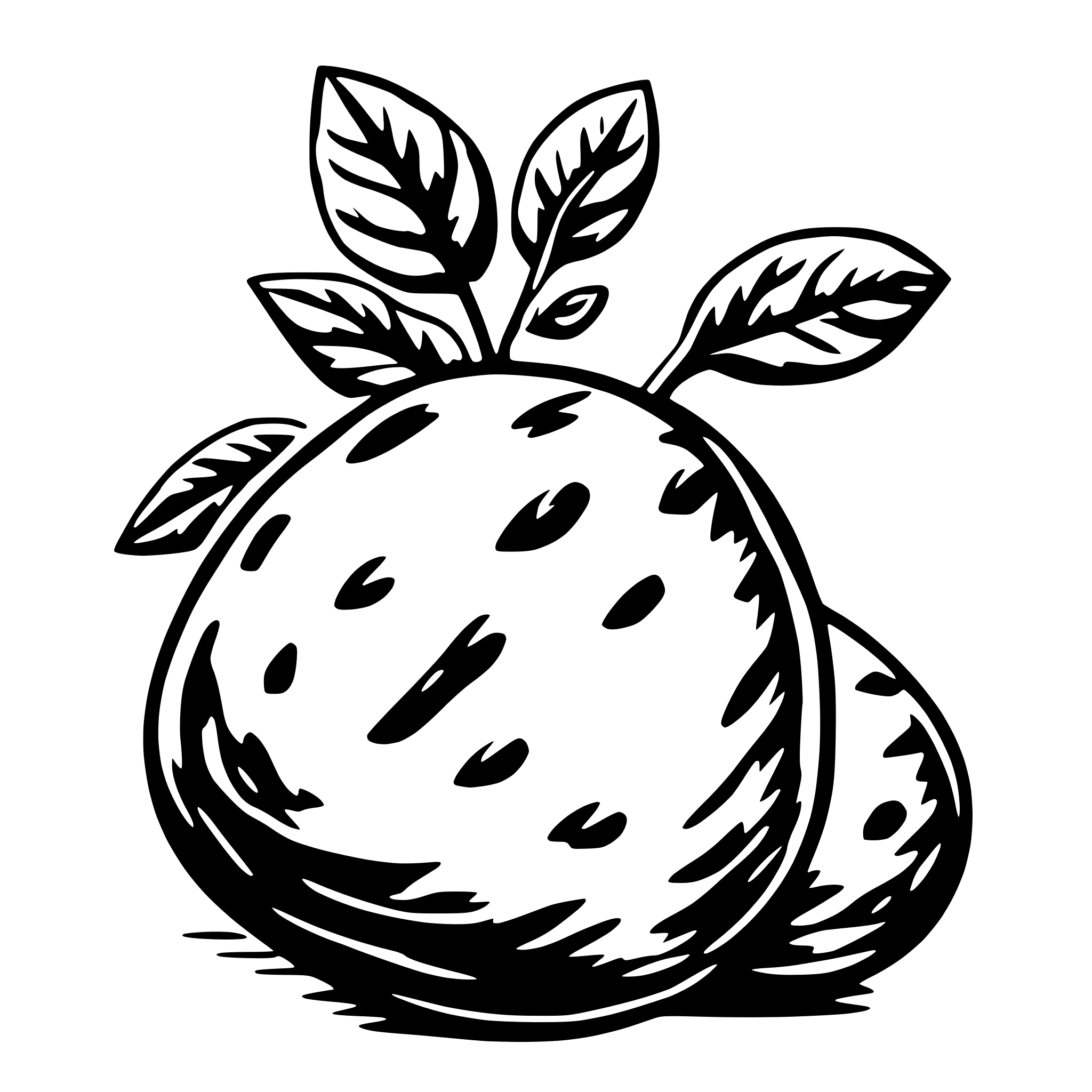 AI-generated SVG of a only potato without leaves thin lines