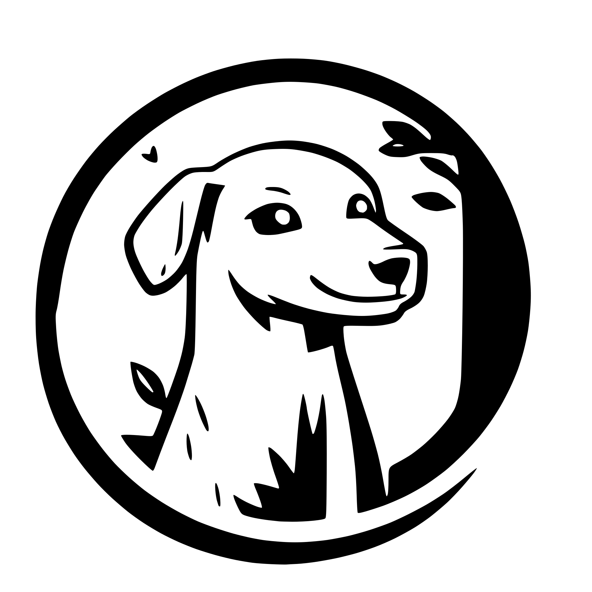AI-generated SVG of a A dog looking at a tree