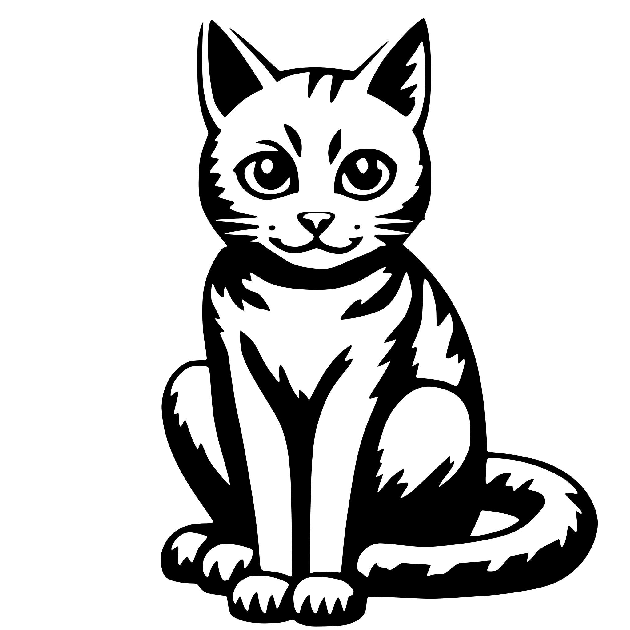 AI-generated SVG of 'the cat is standing'