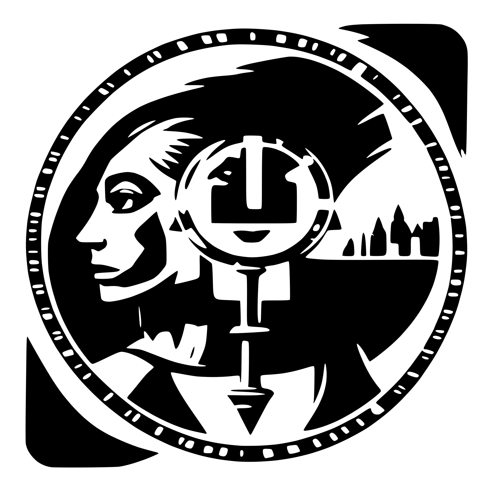 AI-generated SVG of a full black version of gemini logo
