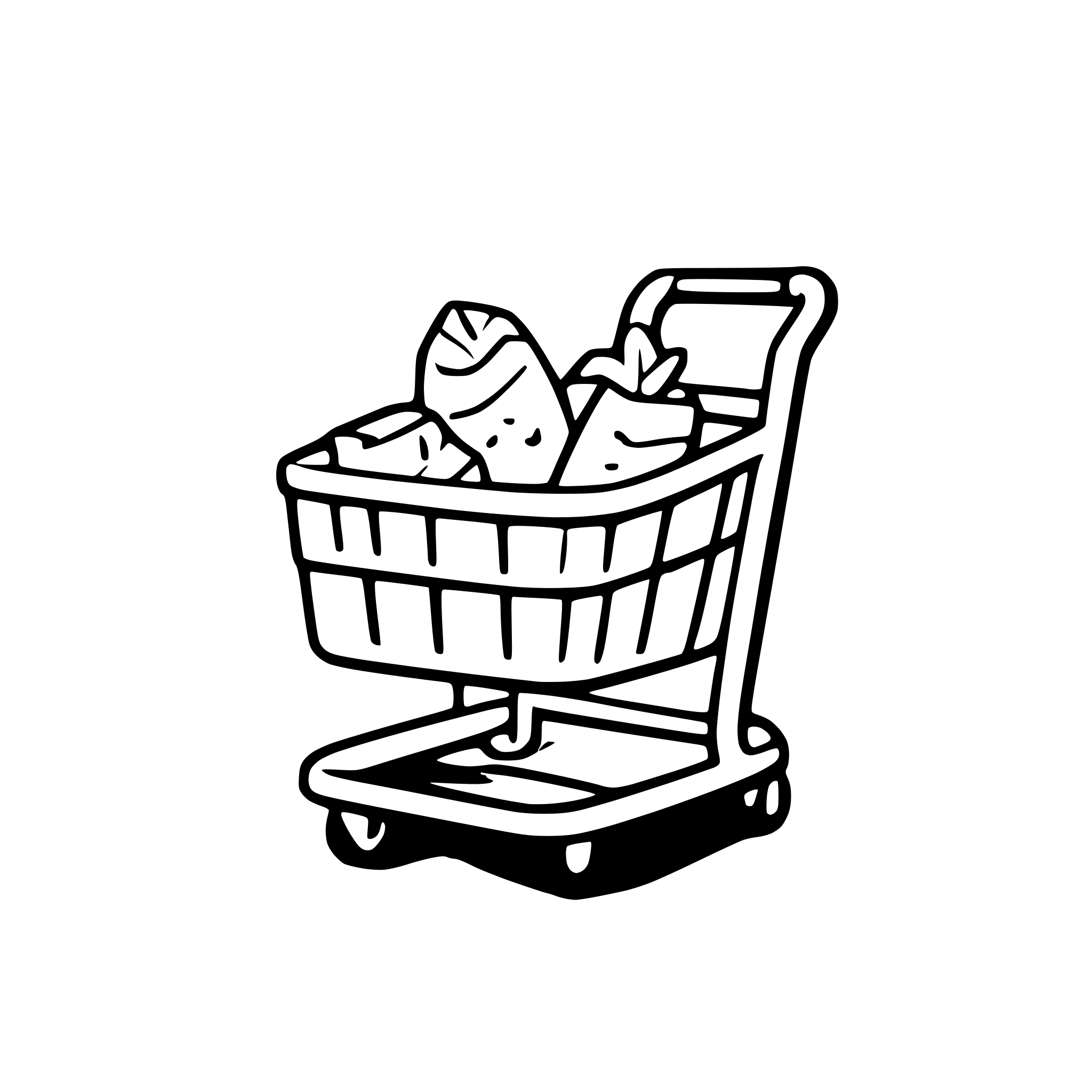 AI-generated SVG of a a shopping cart empty pastel colors