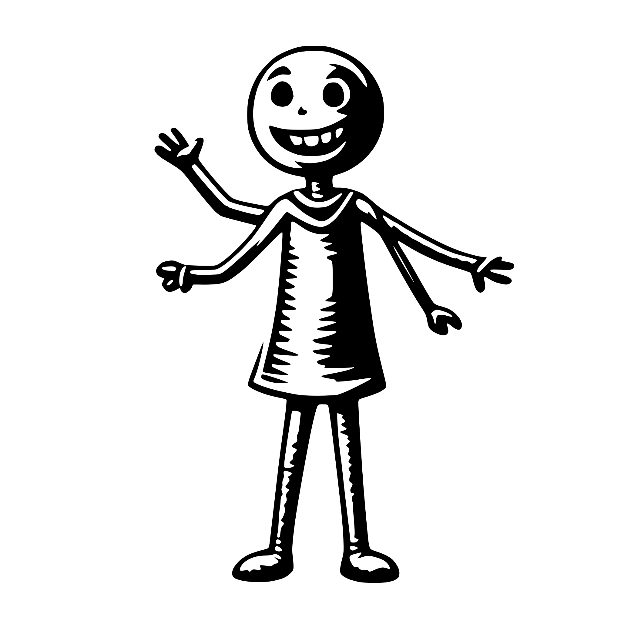 AI-generated SVG of 'Happy stickman'