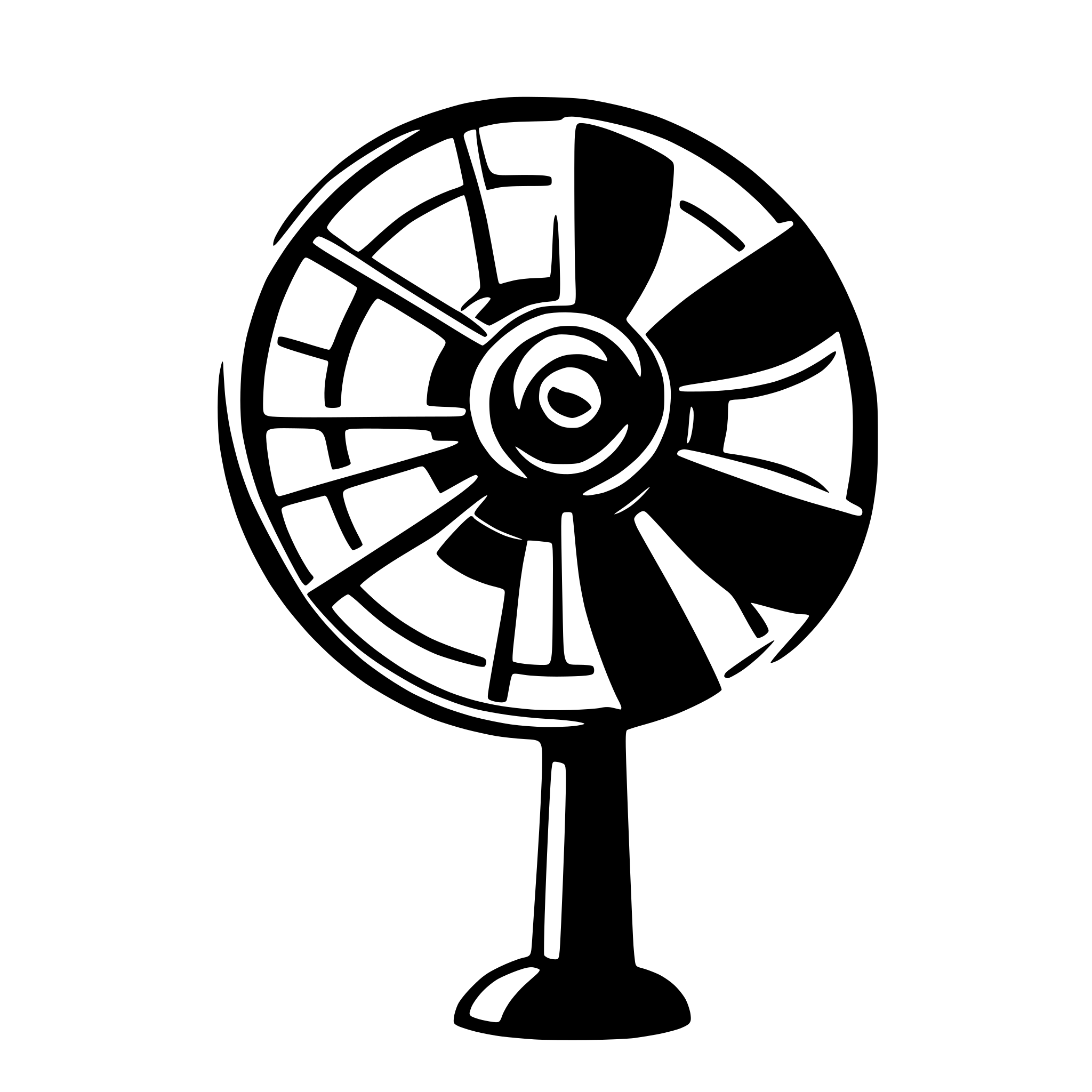 AI-generated SVG of 'fan blowing air'
