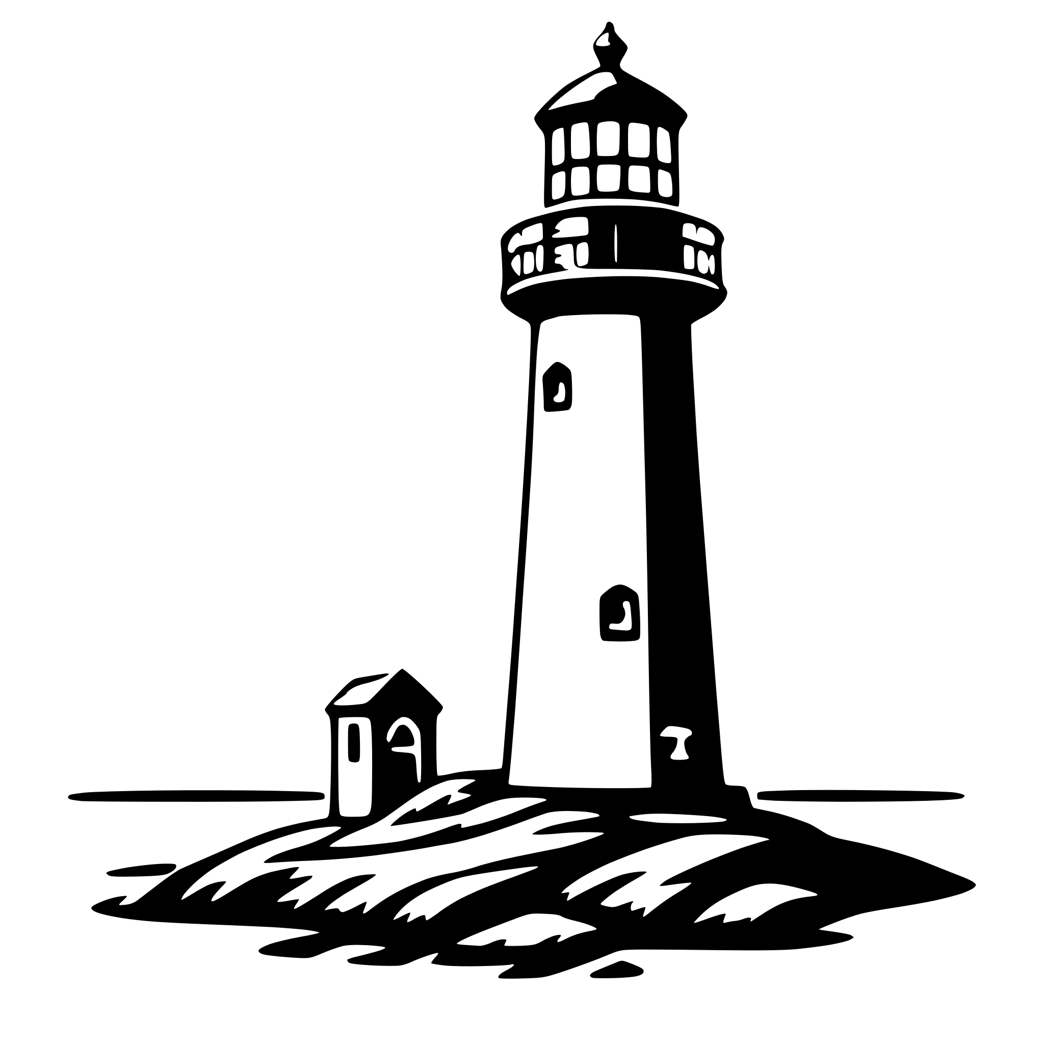 AI-generated SVG of a lighthouse