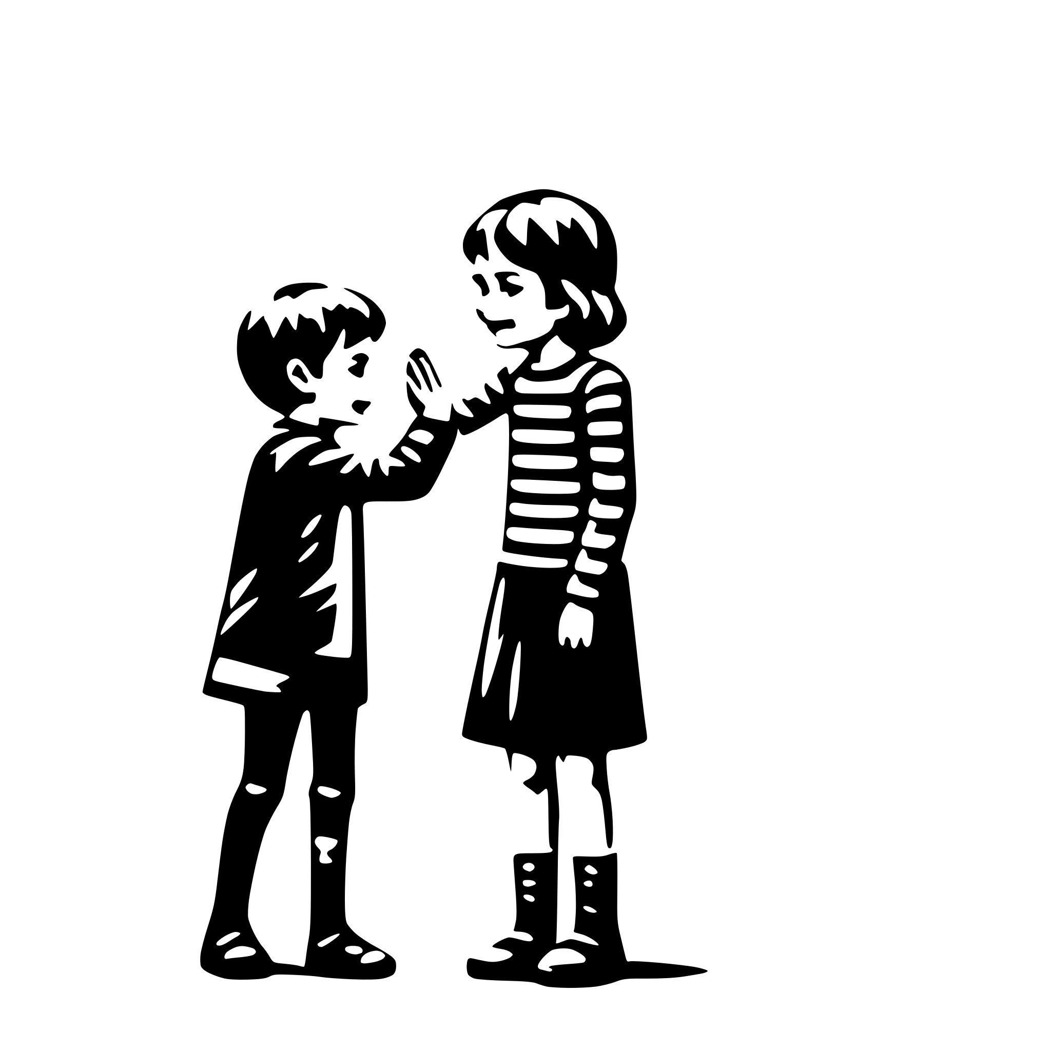 AI-generated SVG of a Todler saying goodbye