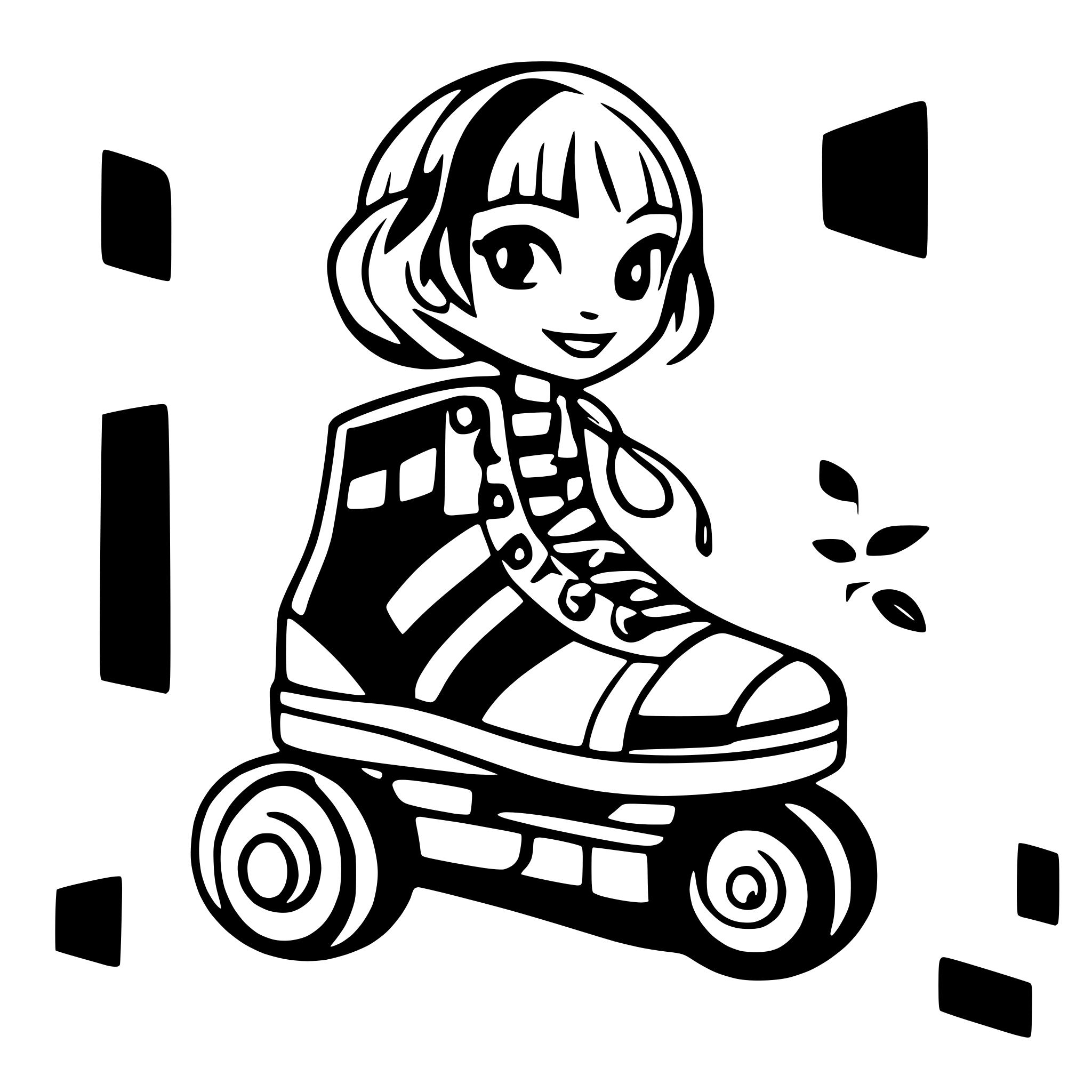 AI-generated SVG of a roller skates