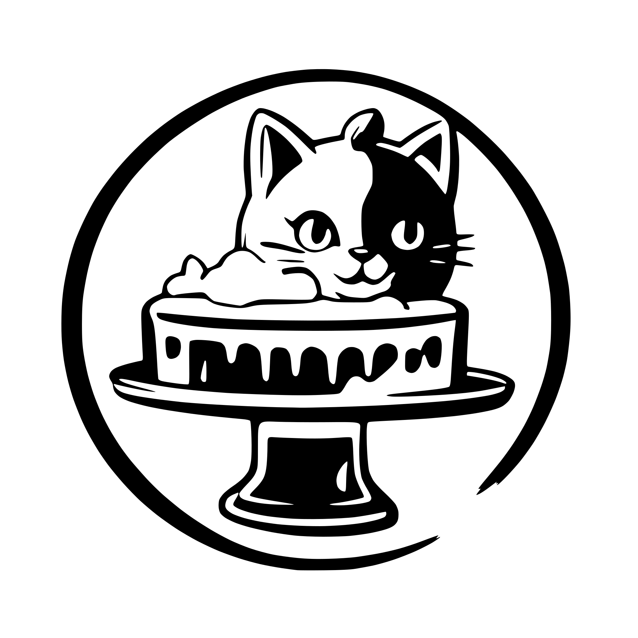 AI-generated SVG of a A logo for baking cakes, homemade sweets and finger food trays for cafes, celebrations and parties.
The main symbol is a 4-year-old domestic male cat in white color with gray spots and a slice of cake and finger food
Color: combination of pink and gray. Use limited and simple colors, and a simple background color.
Design: Simple and without complicated details.
Use clean and clear lines to create the shape of the cat and use the cat symbol in a way that is hidden in the logo.
I want the logo to 