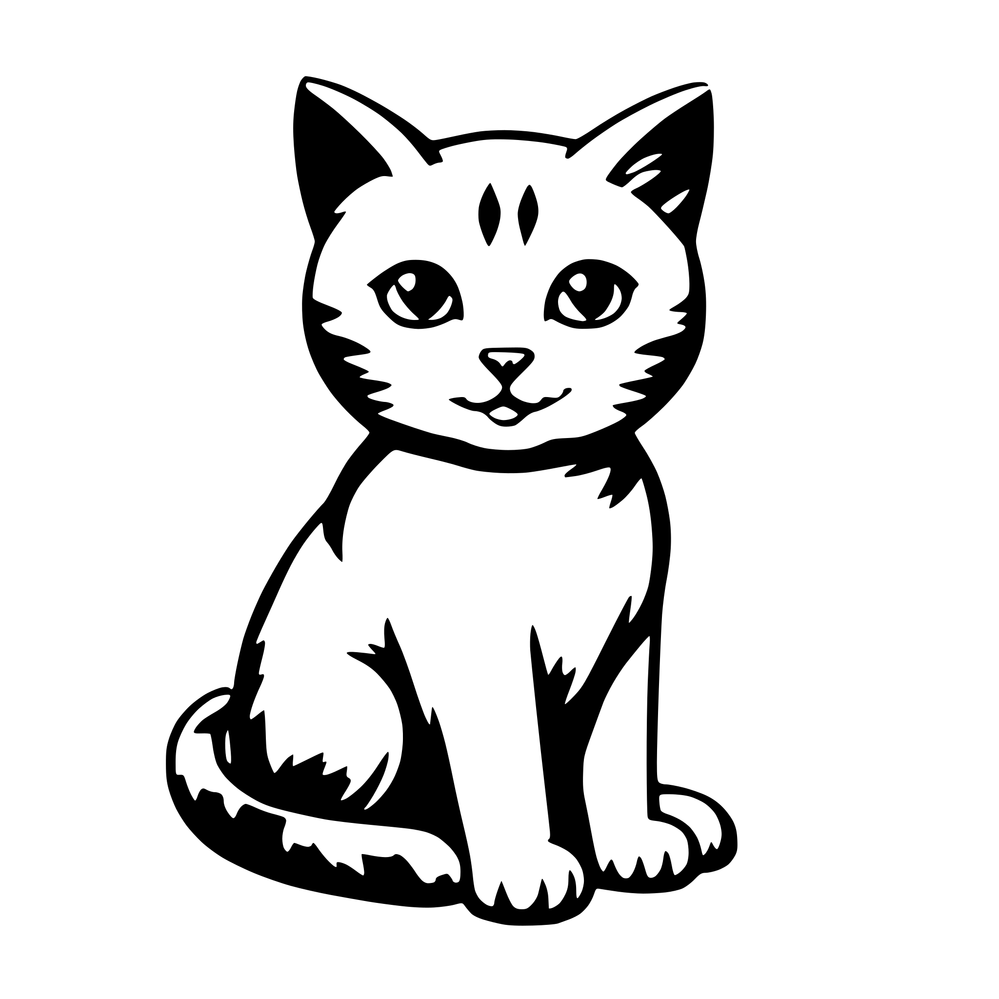 AI-generated SVG of 'Cute cat'