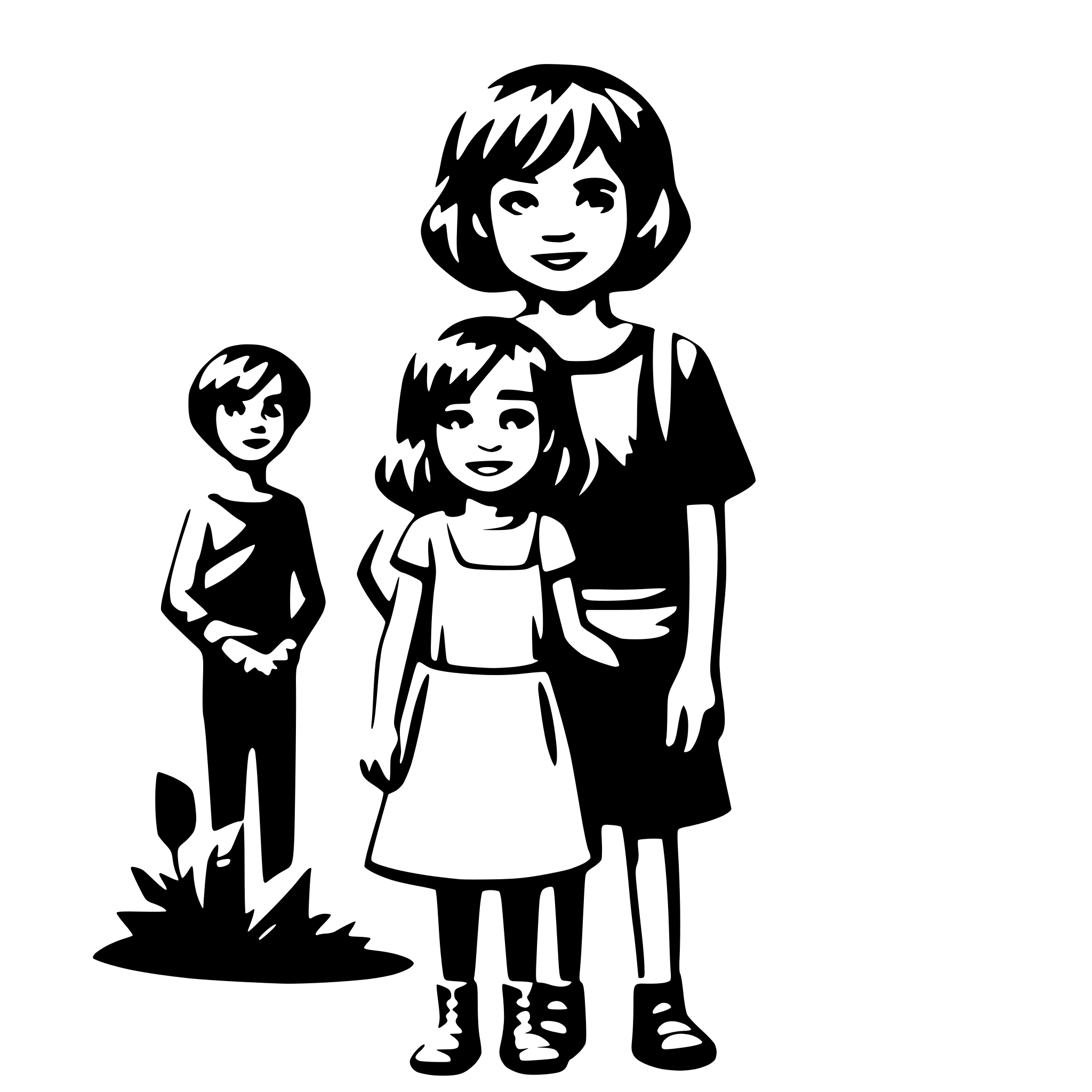 AI-generated SVG of 'Children all over the world'