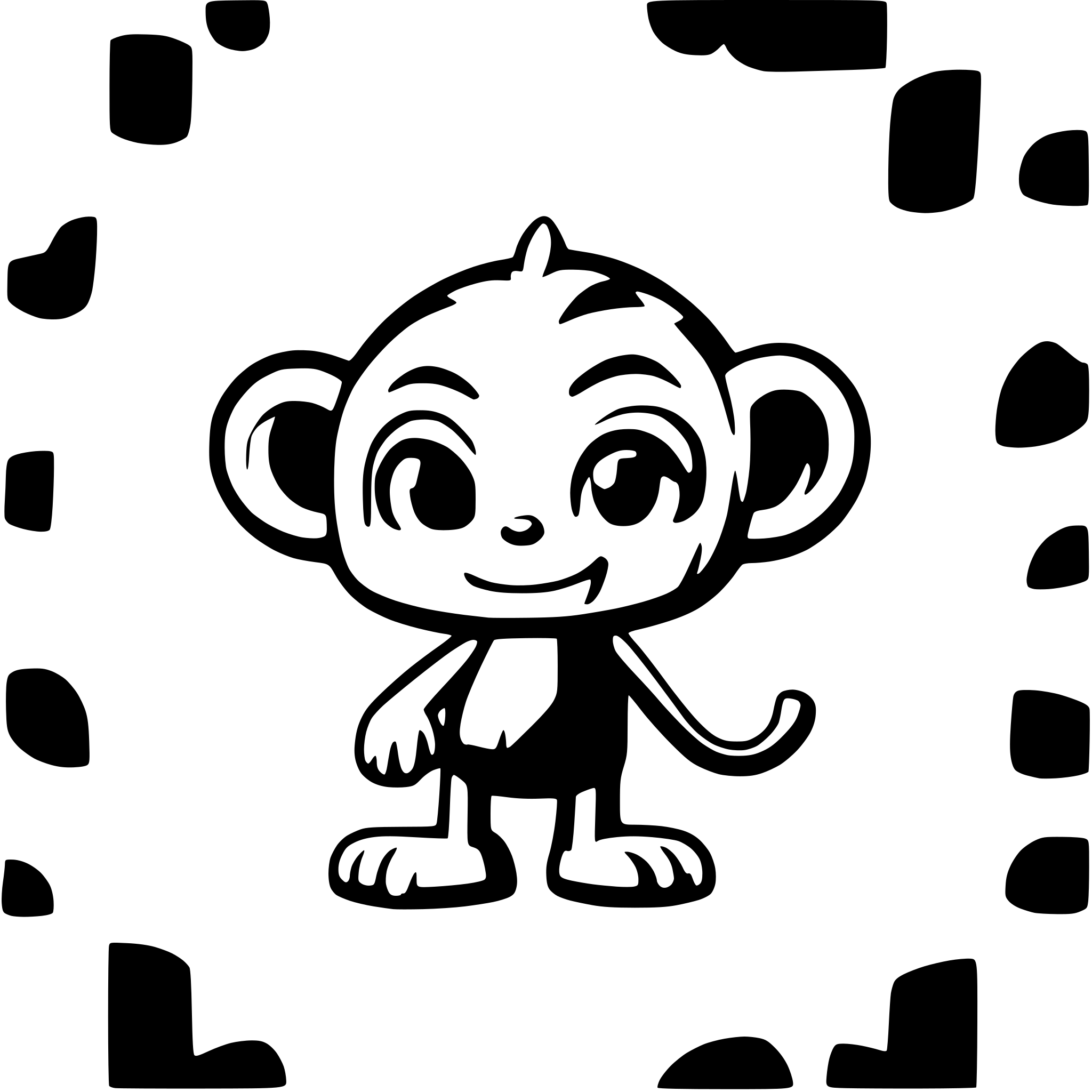 AI-generated SVG of a monkey