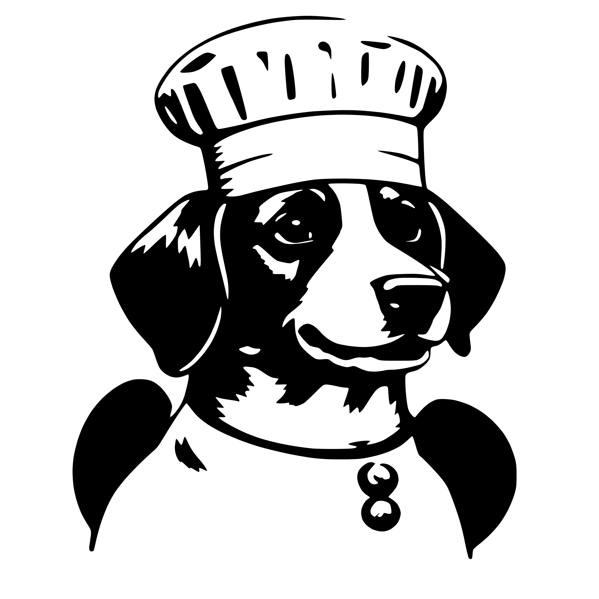 AI-generated SVG of 'A Dog With Chef Hat'