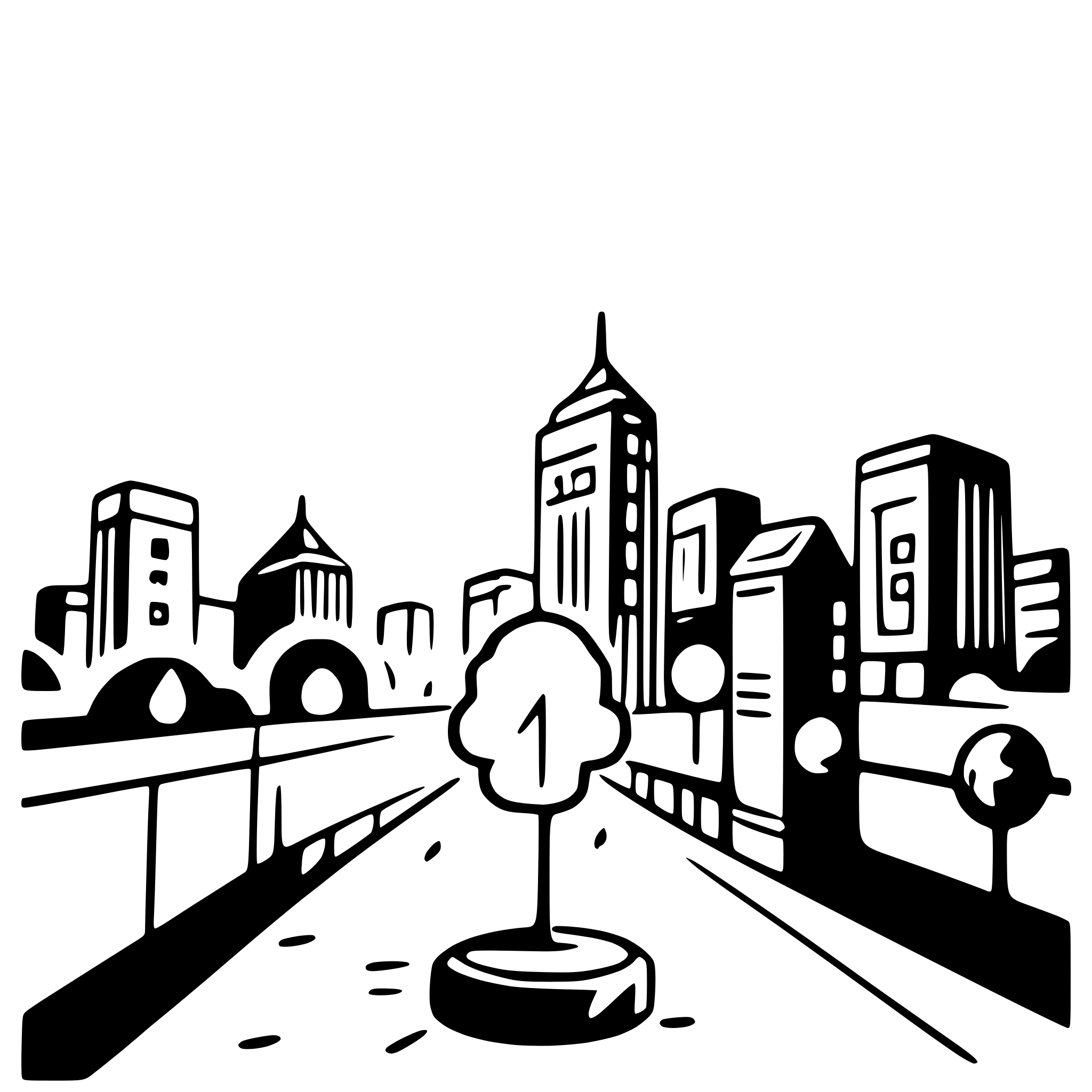 AI-generated SVG of 'fireworks over cityscape'