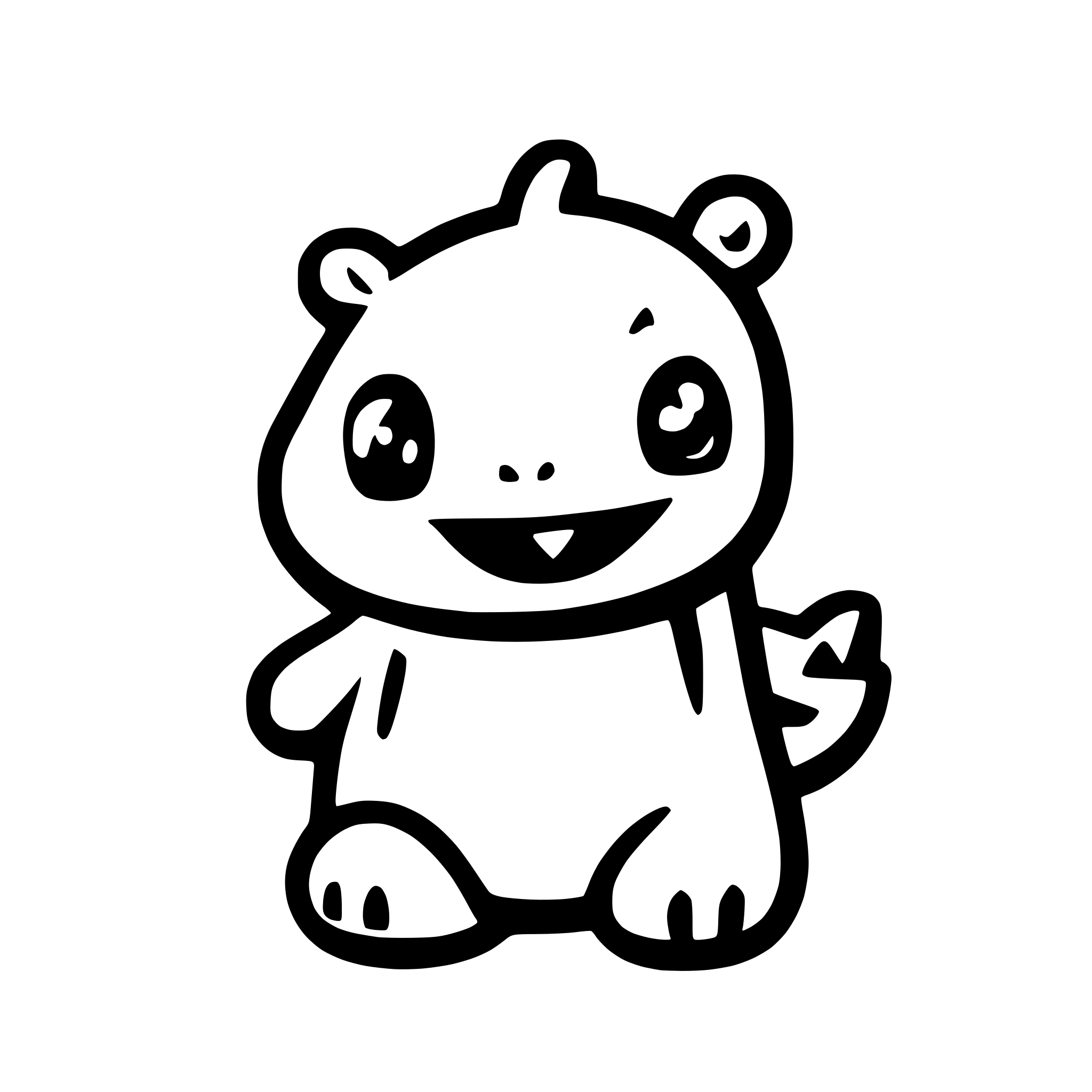 AI-generated SVG of 'cute baby godzilla'