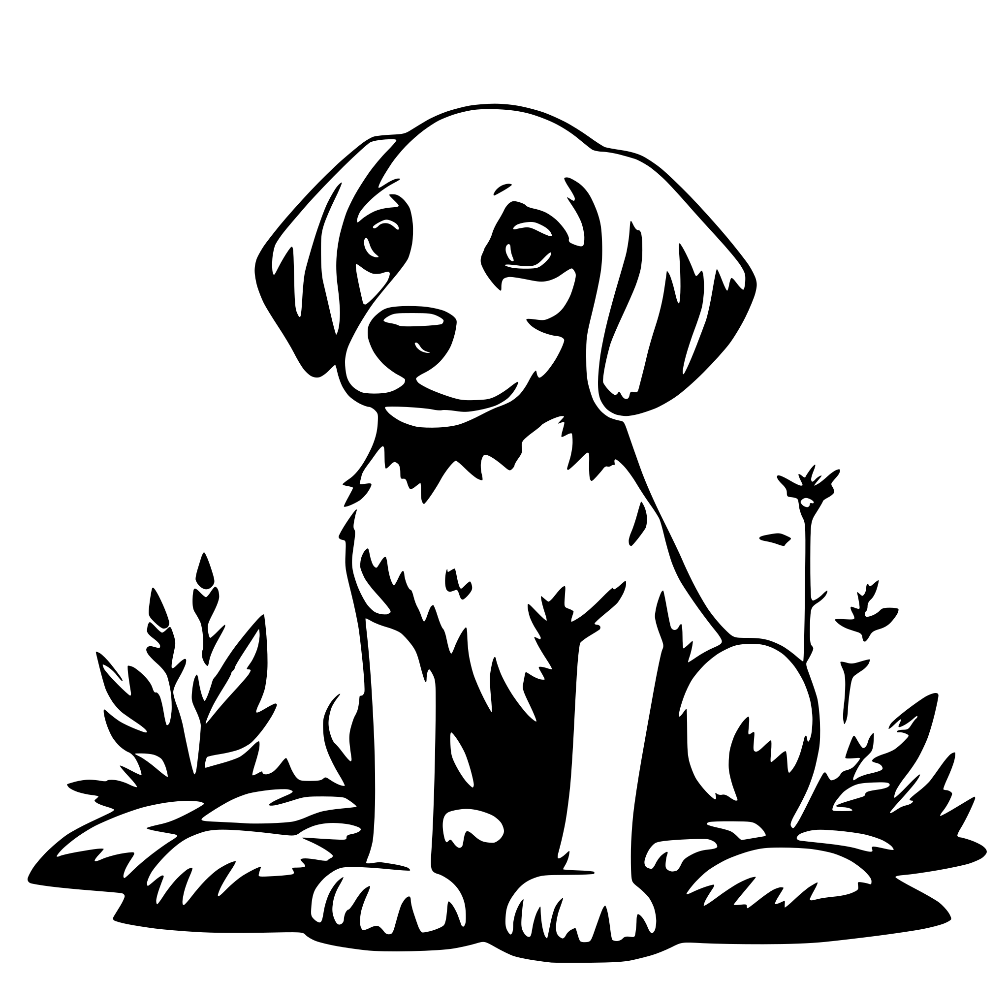 AI-generated SVG of a cute dog