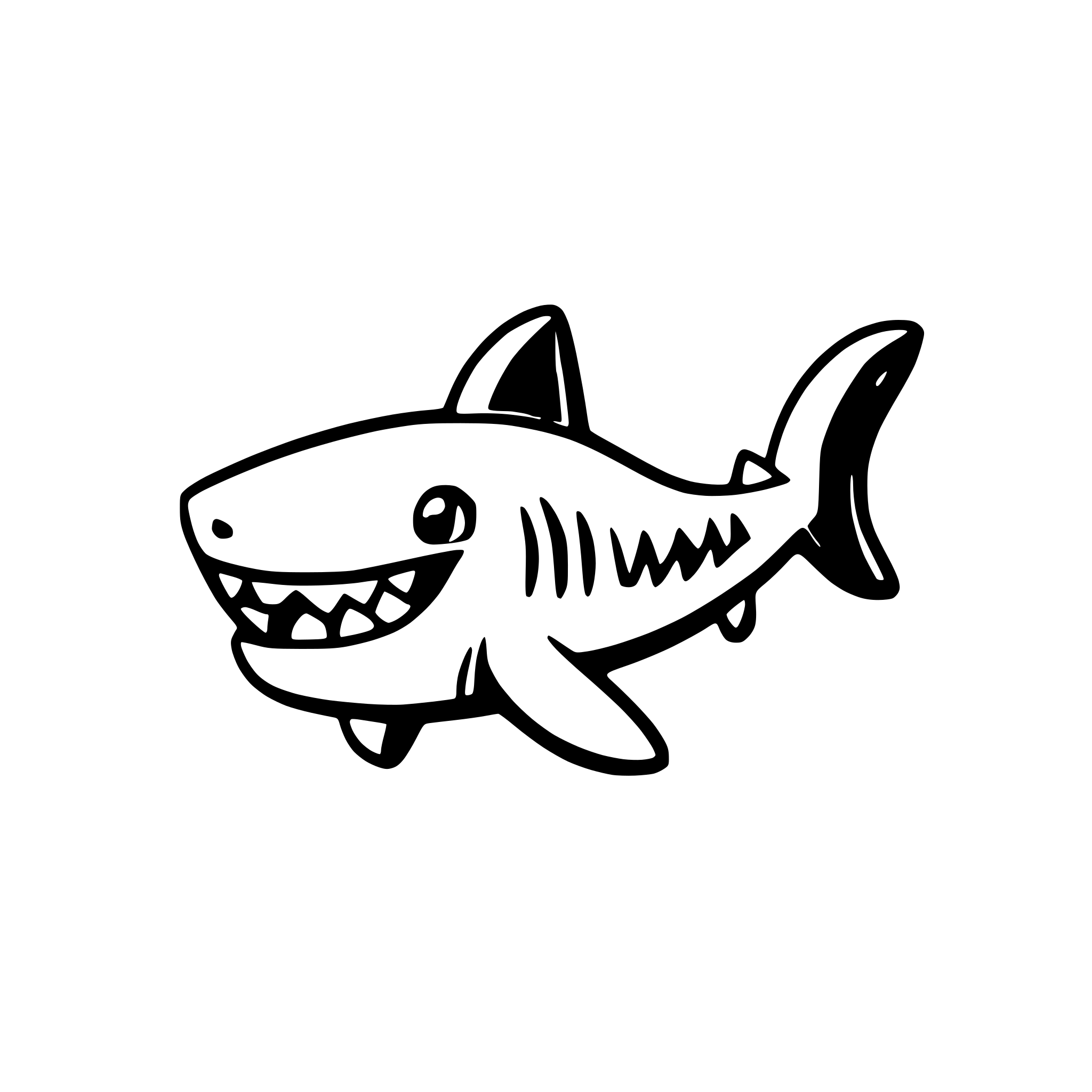 AI-generated SVG of a shark