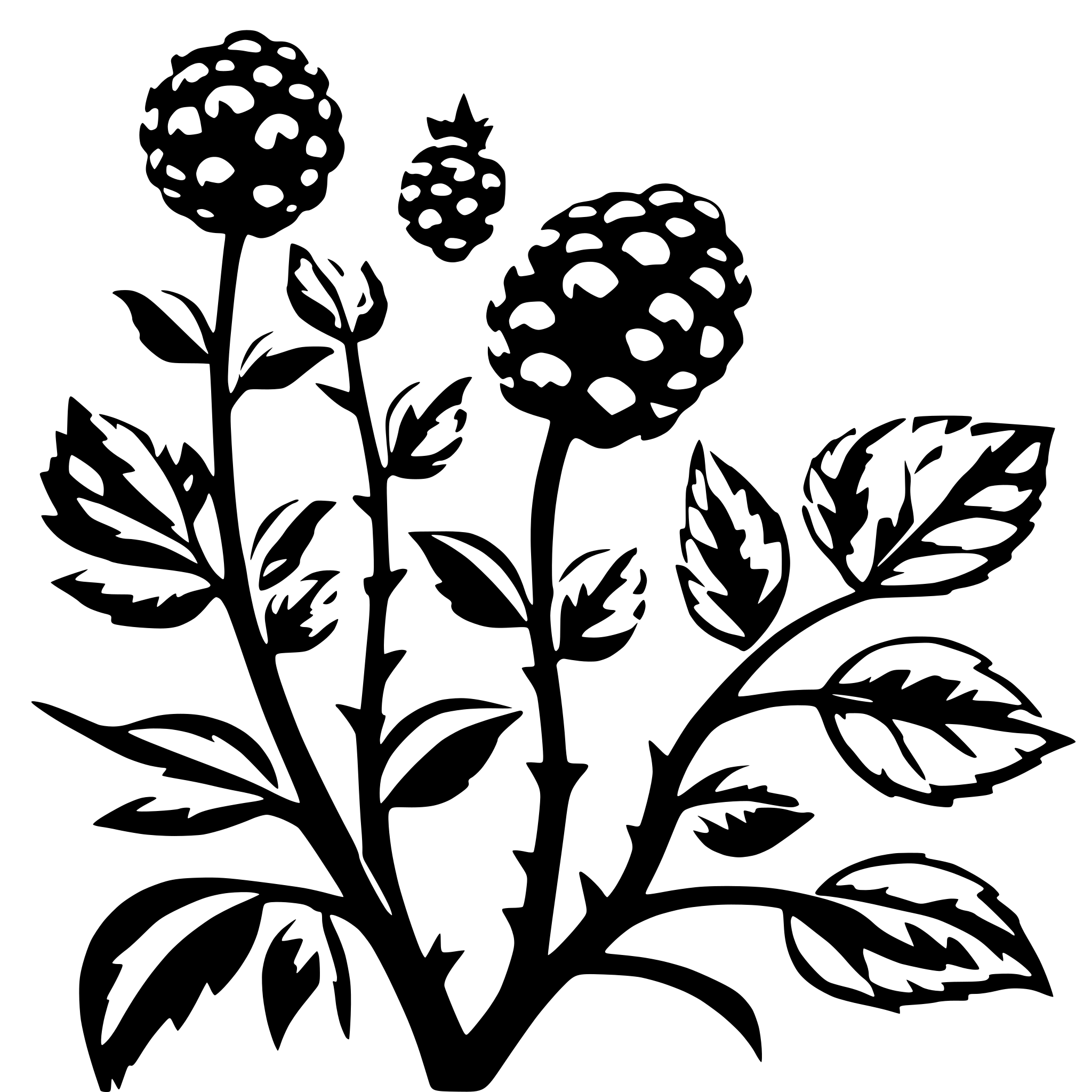 AI-generated SVG of a spirally coiled bramble stems