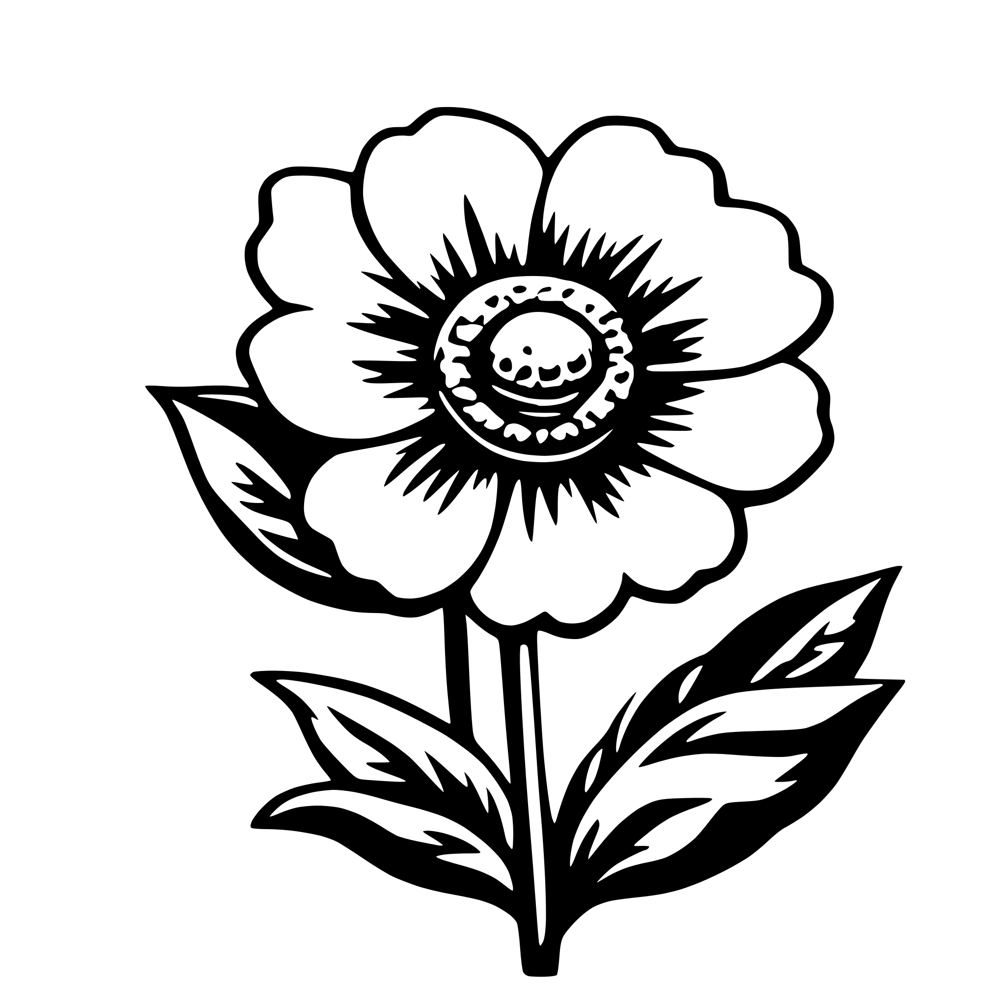 AI-generated SVG of a flower