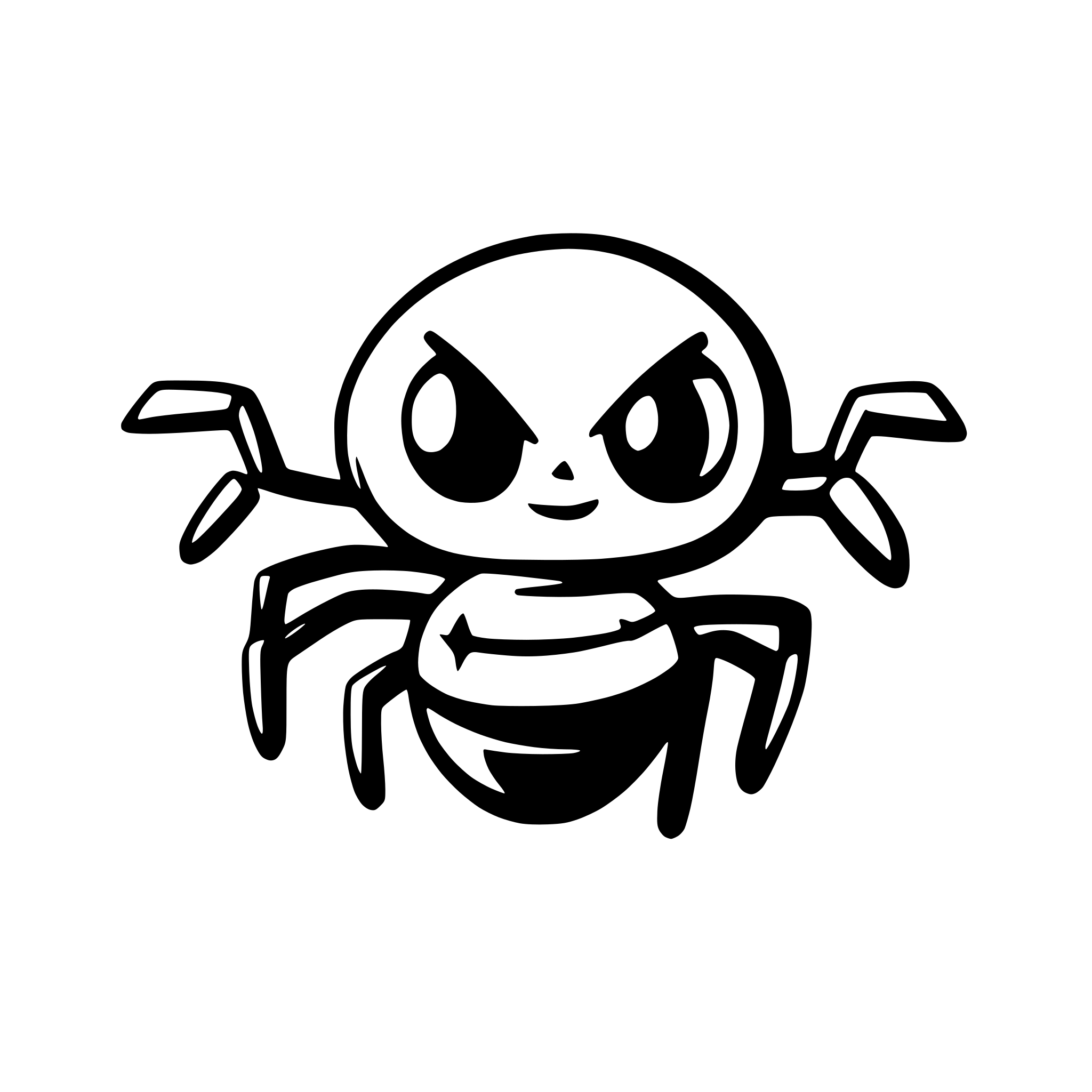 AI-generated SVG of a spider in a web