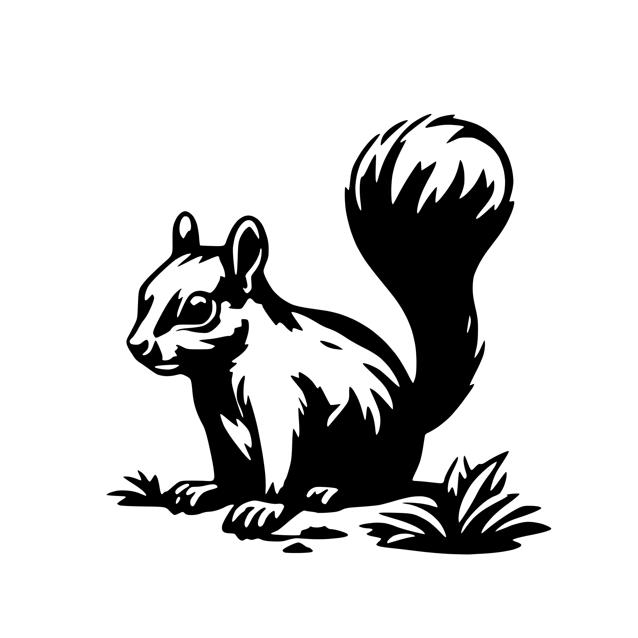 AI-generated SVG of a Create me a vector of a squirrel, something simple and objective