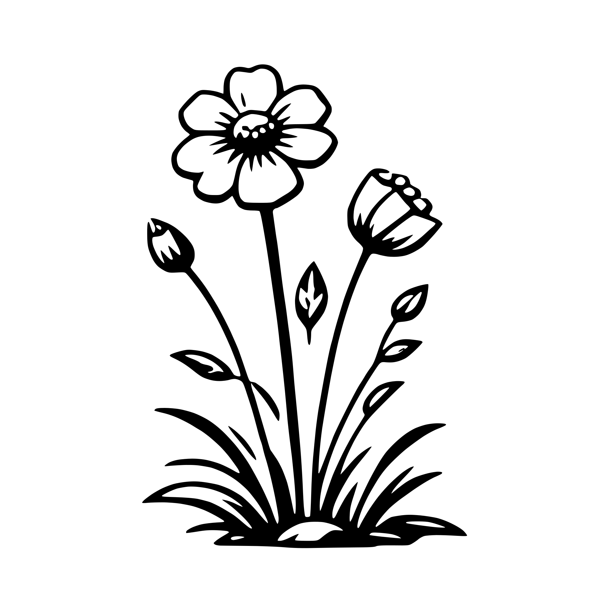AI-generated SVG of a spring flowers