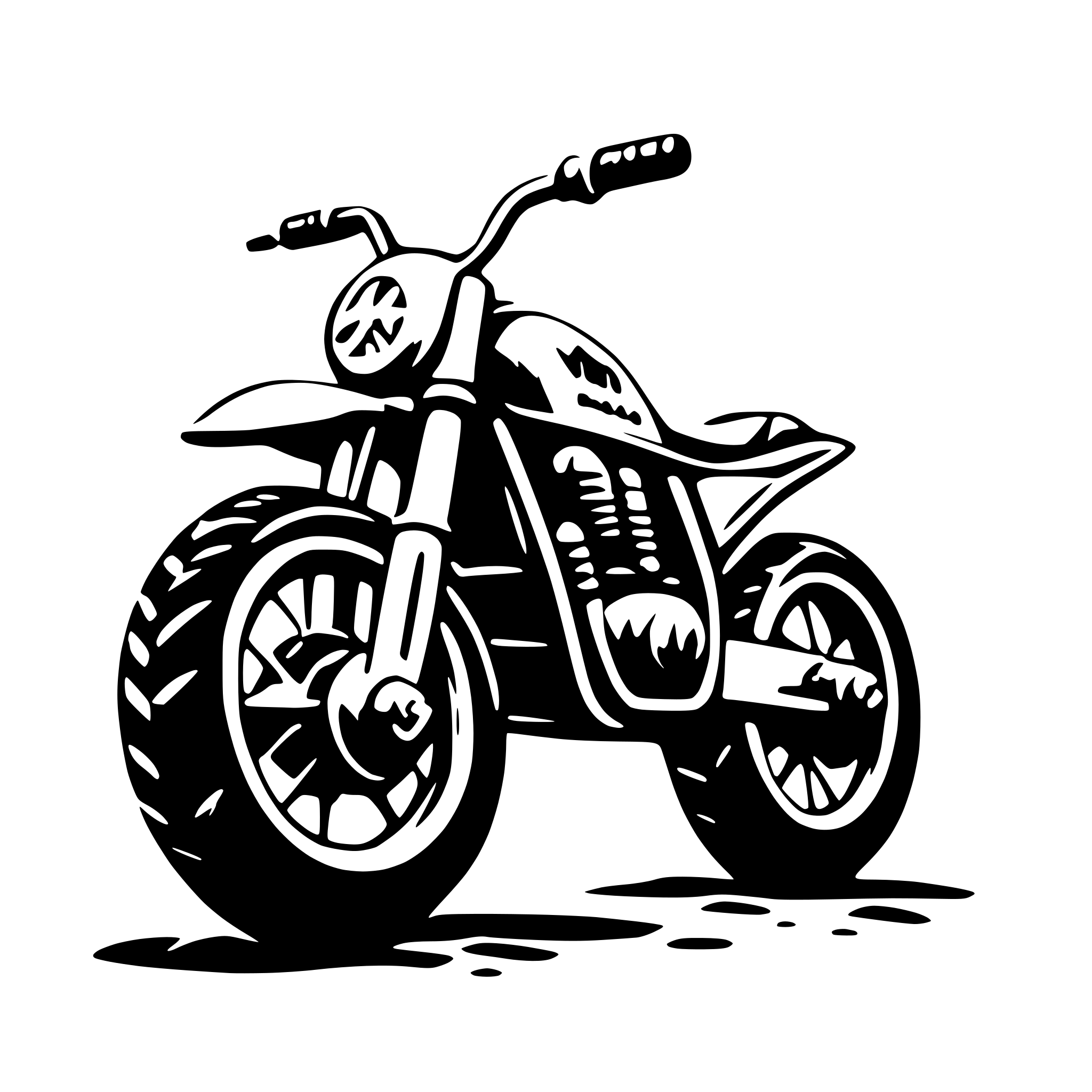 AI-generated SVG of 'a simple dirt bike'