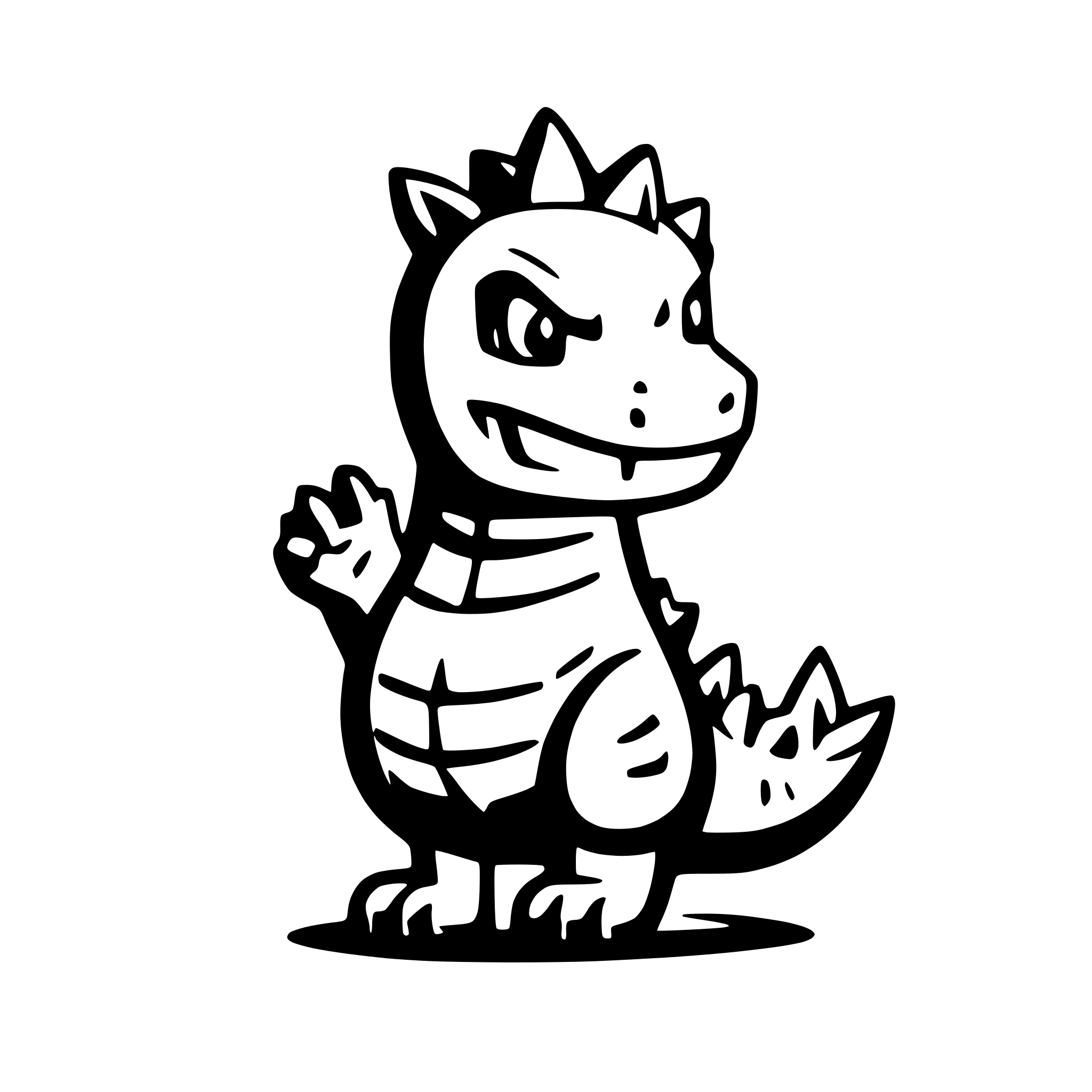 AI-generated SVG of 'cute godzilla'