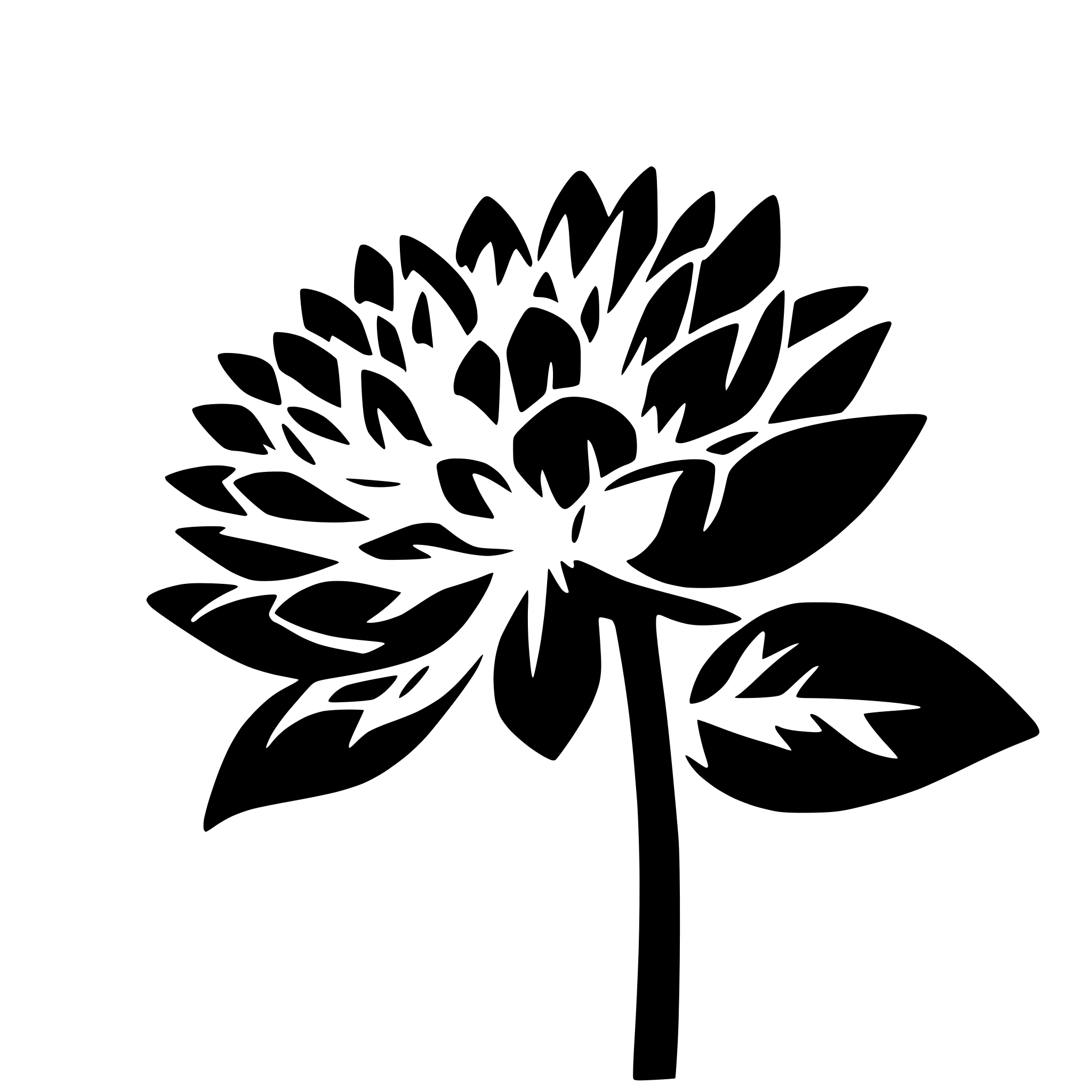 AI-generated SVG of a Dahlia flower