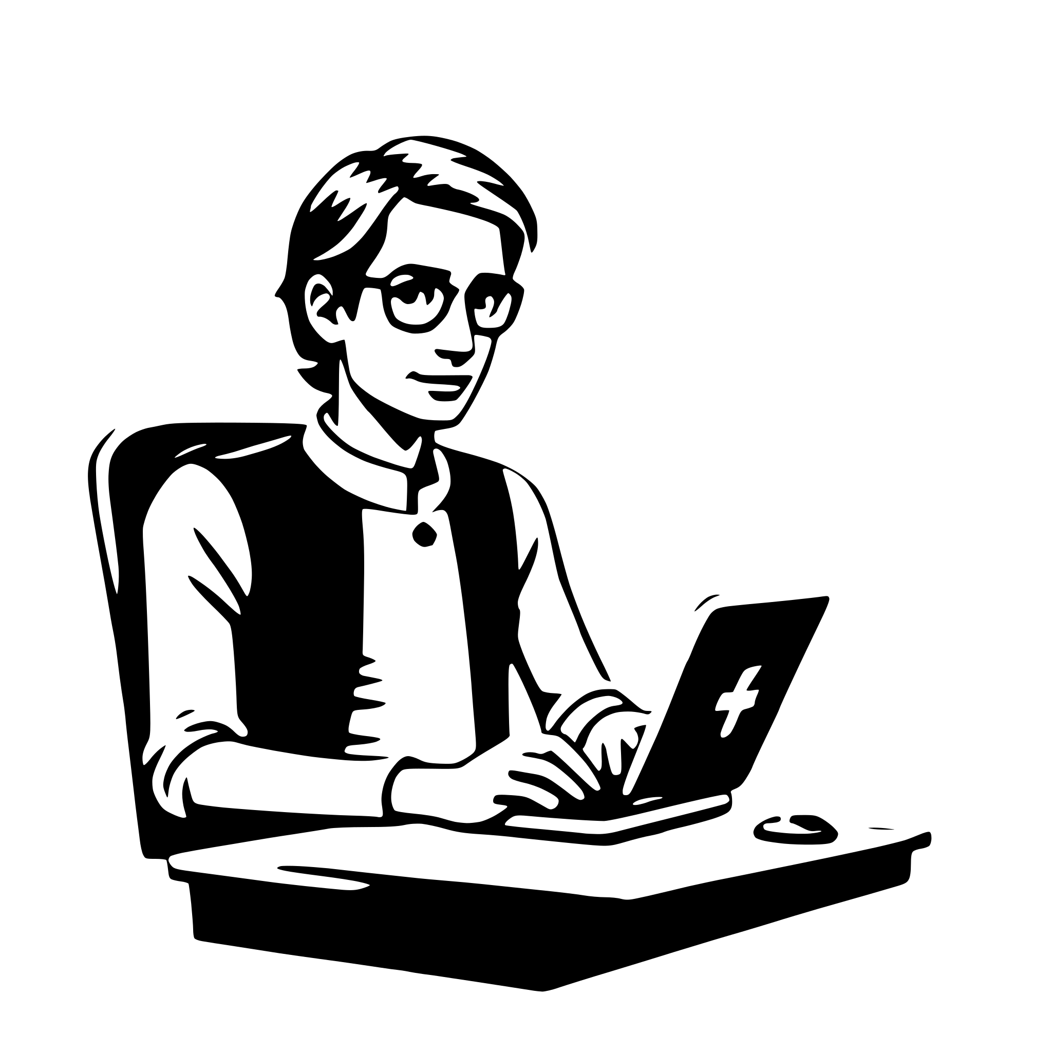 AI-generated SVG of a software engineer