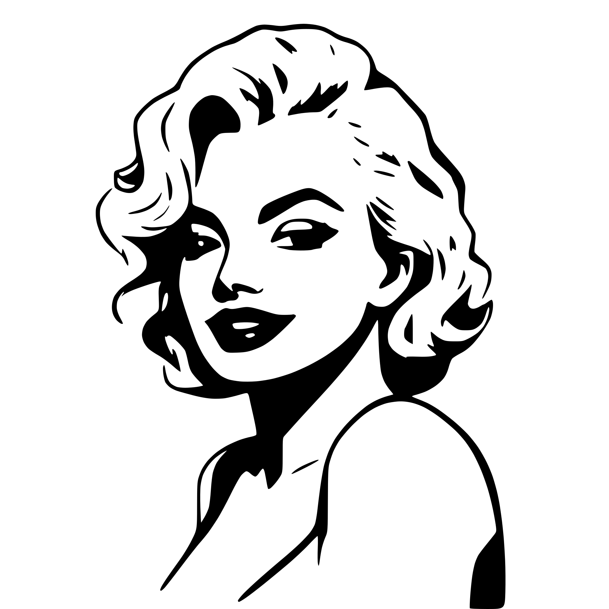 AI-generated SVG of a Marilyn Monroe