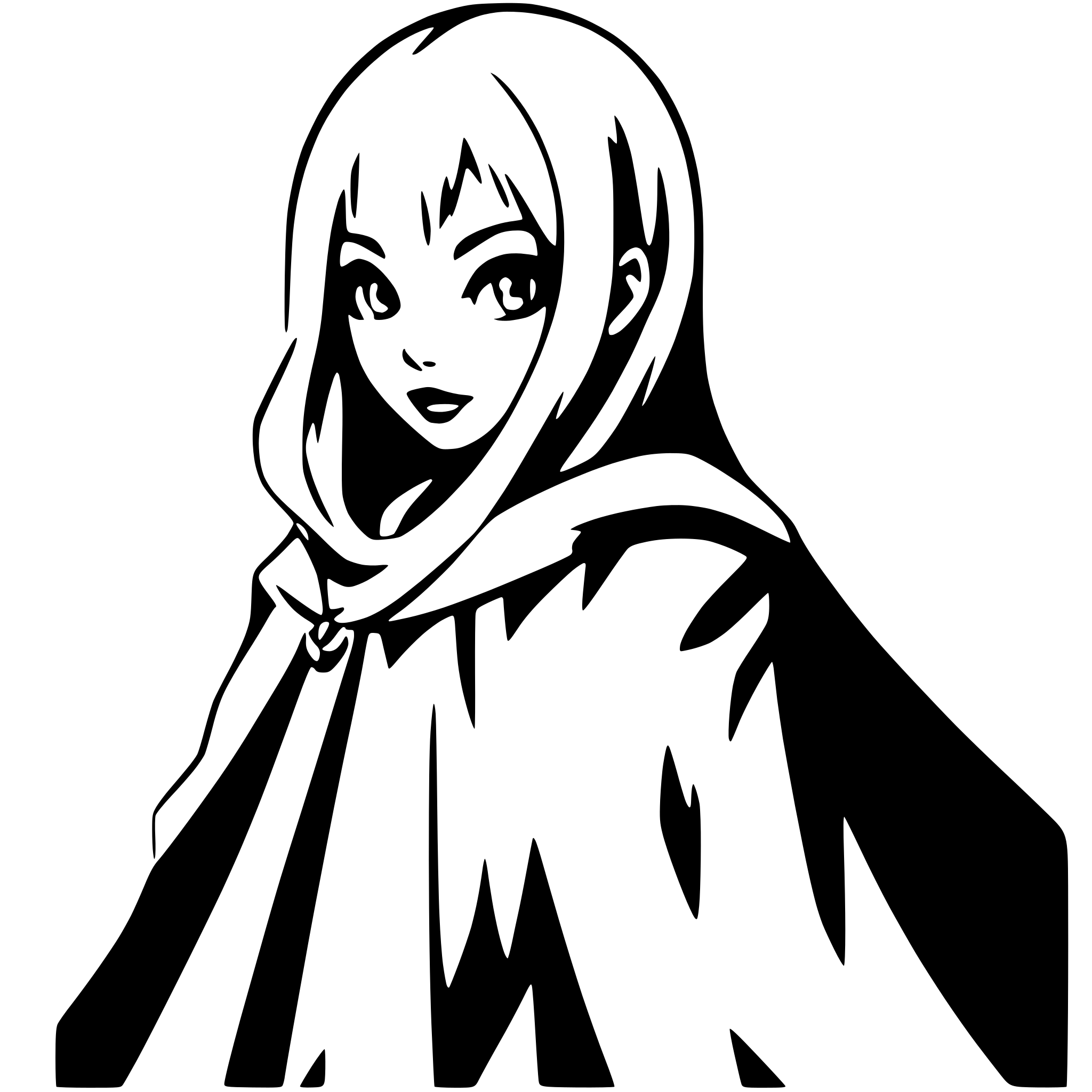 AI-generated SVG of 'mysterious figure in cloak'