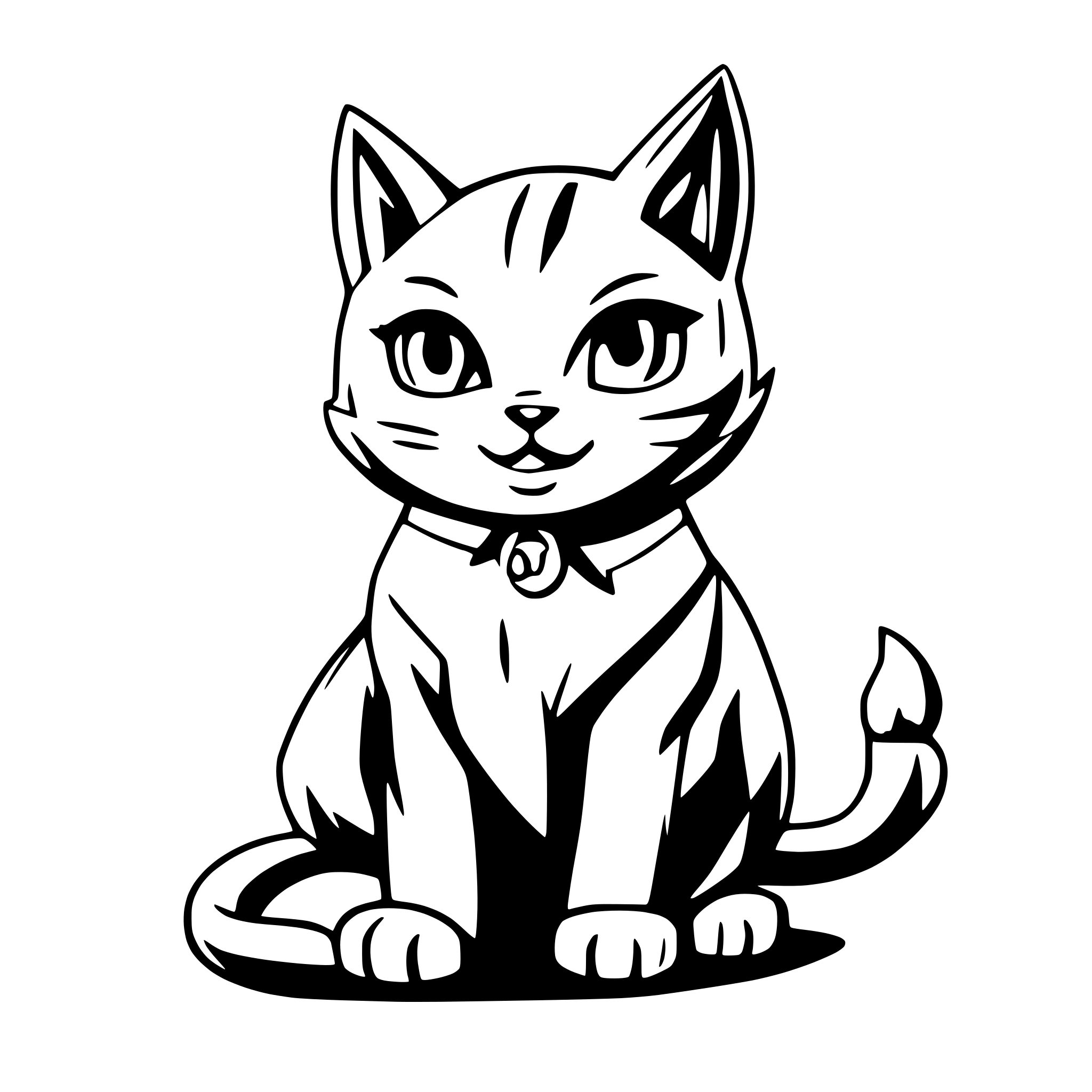 AI-generated SVG of 'cat'