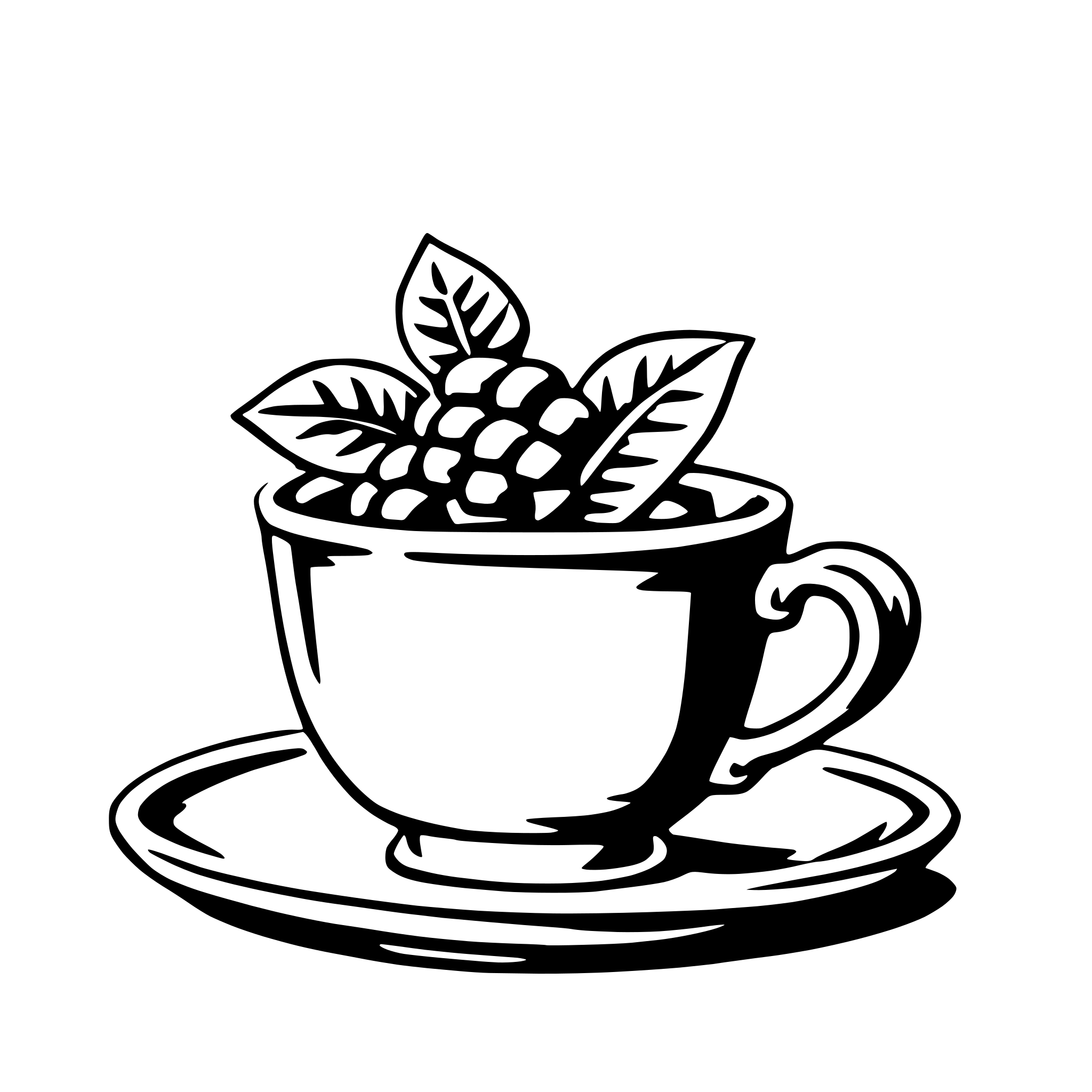 AI-generated SVG of a teacup