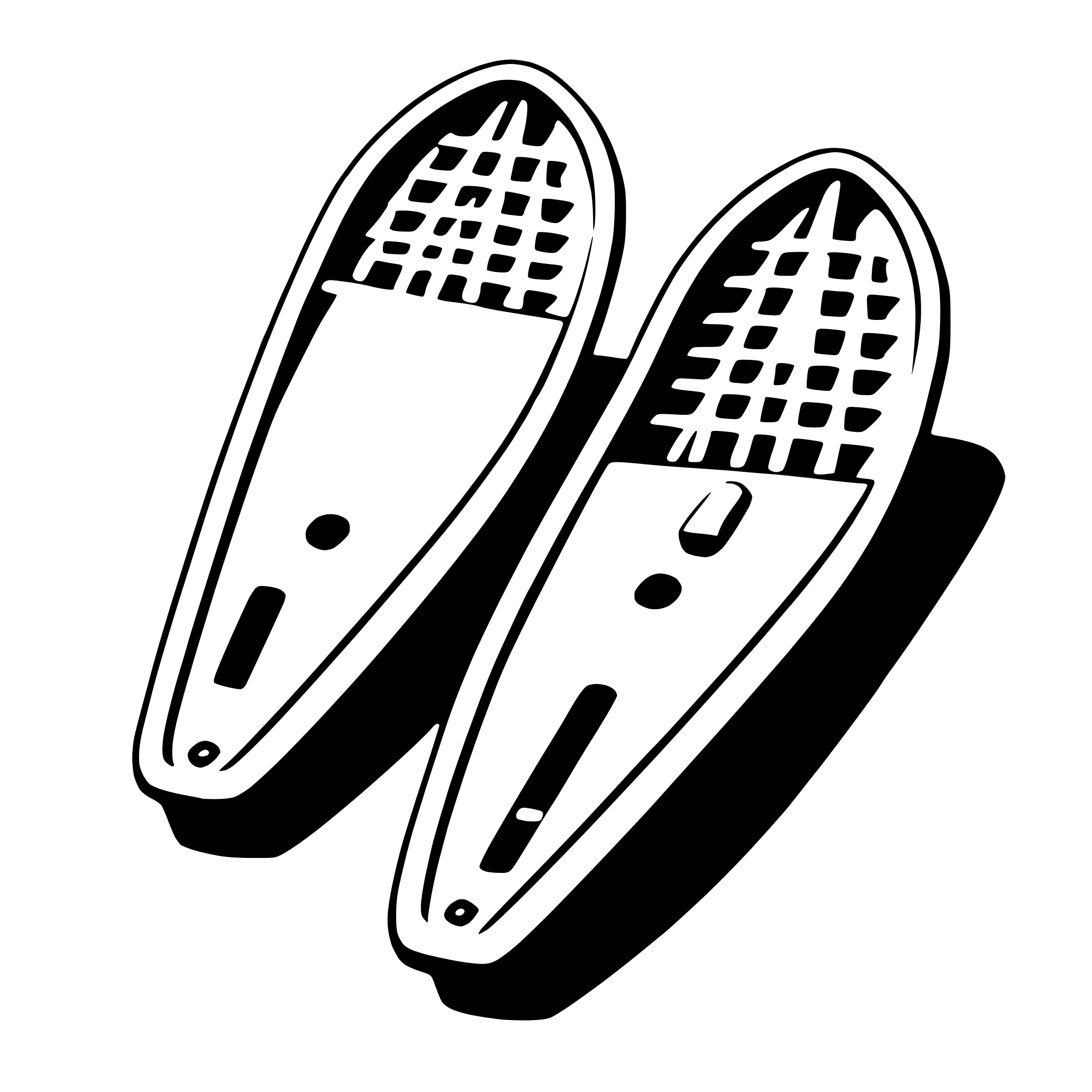 AI-generated SVG of a snowshoes