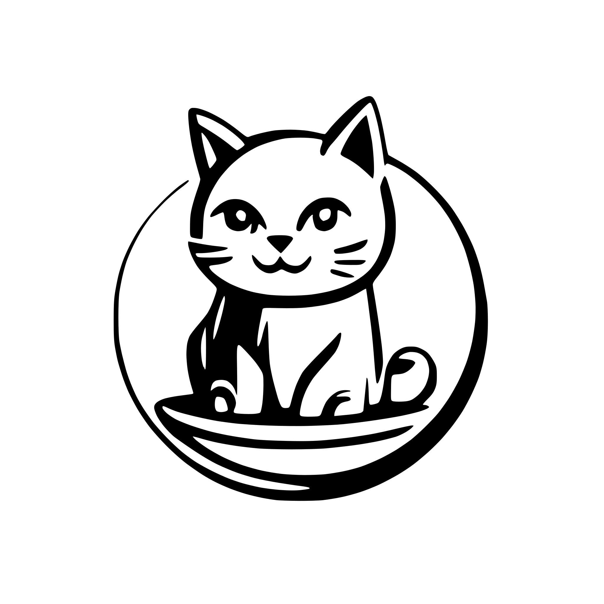AI-generated SVG of a minimalistic logo cat furniture design brand