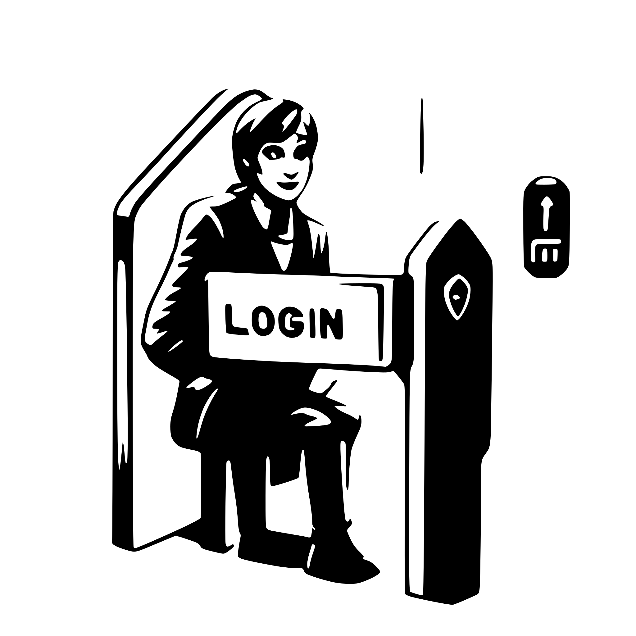 AI-generated SVG of a login page image