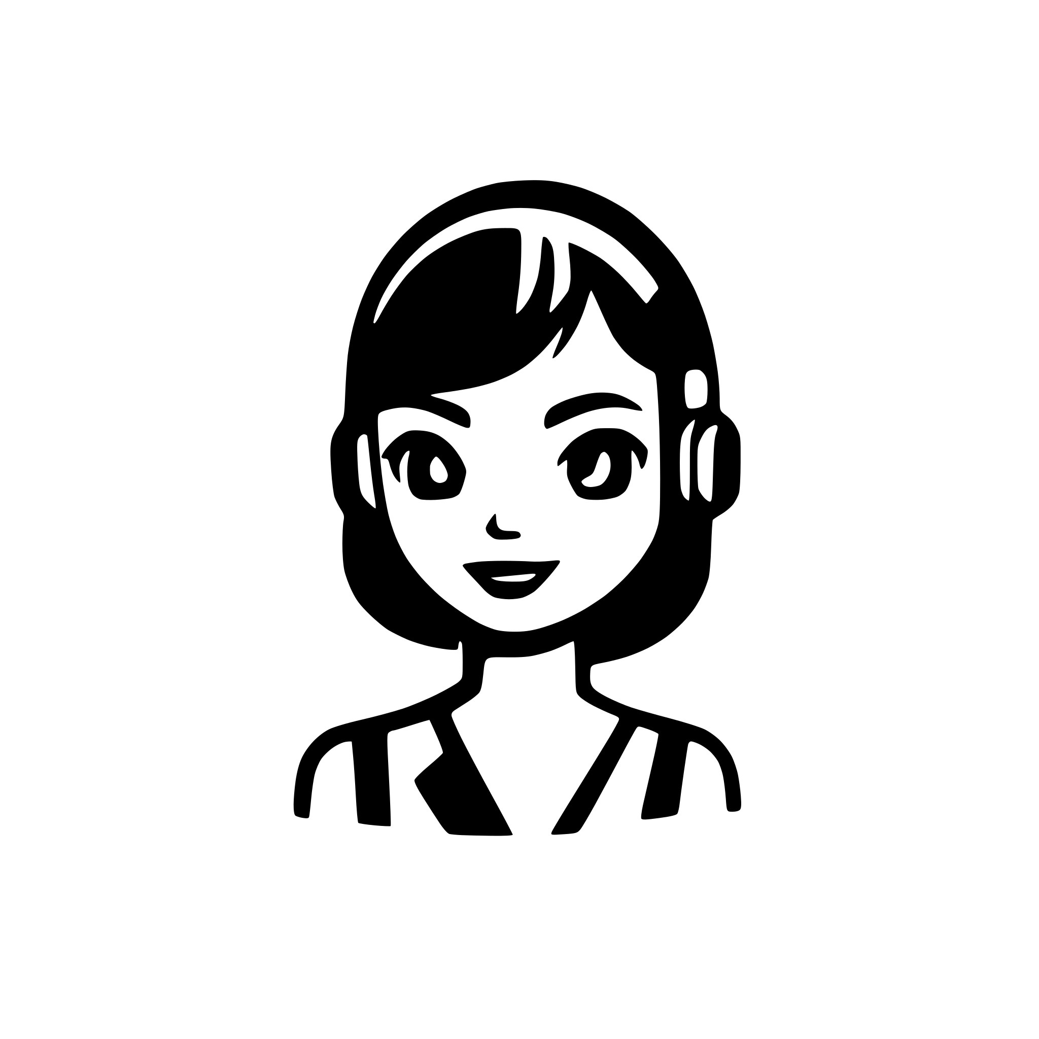 AI-generated SVG of a ai assistant bot mira ai female