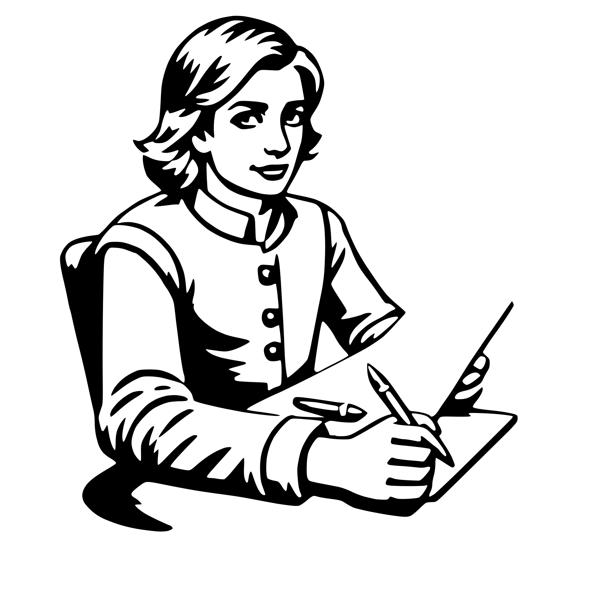 AI-generated SVG of 'writer'