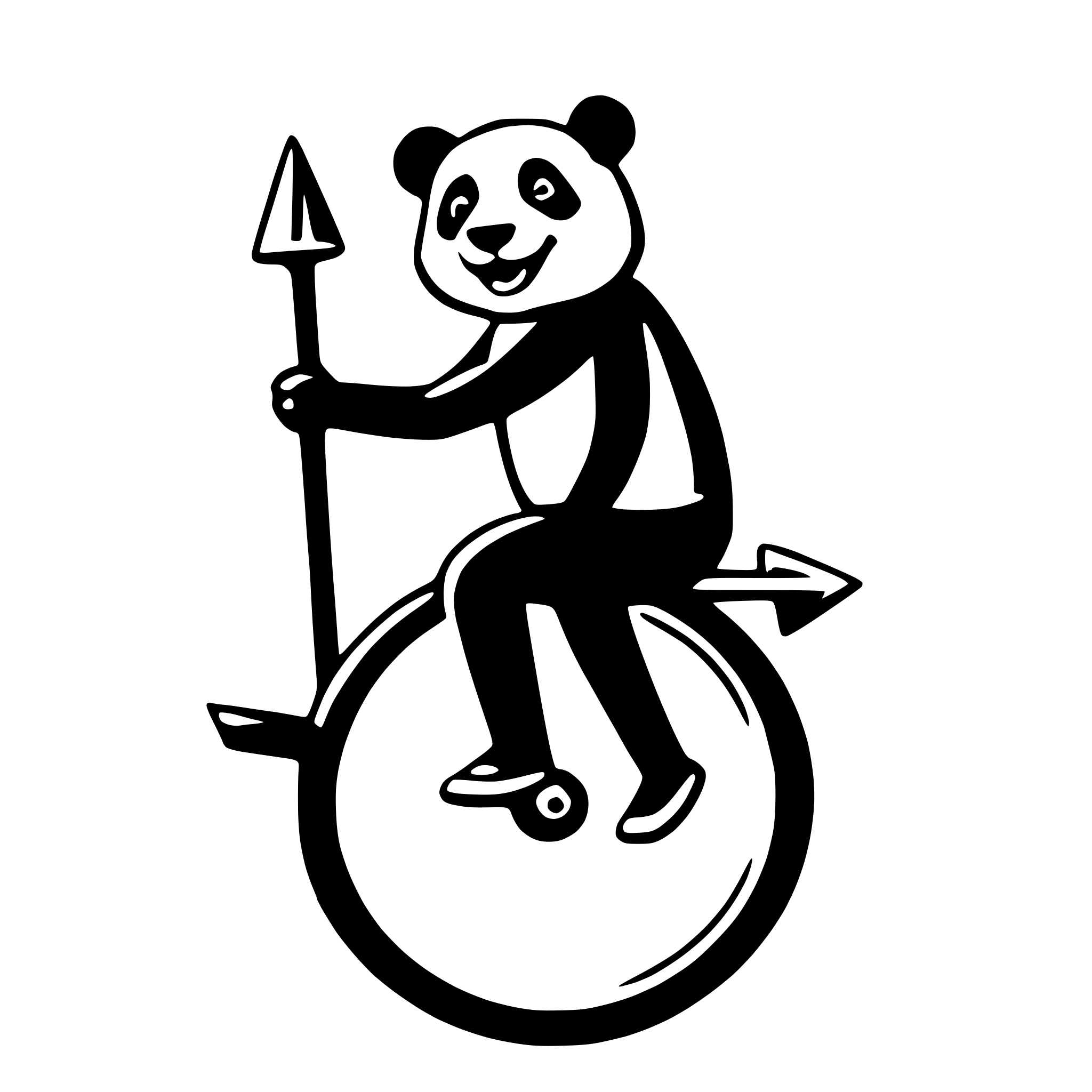 AI-generated SVG of a panda on unicycle