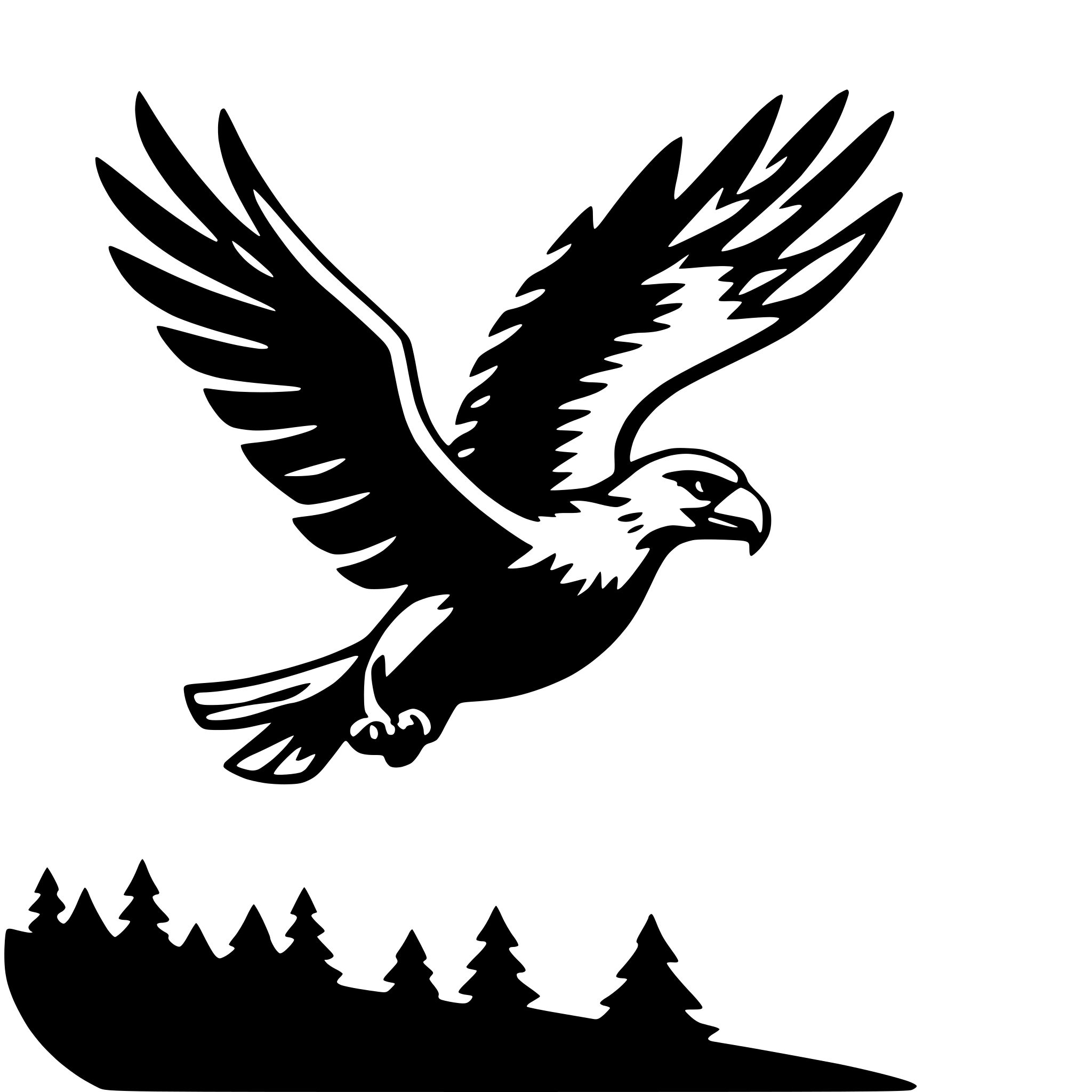 AI-generated SVG of 'eagle soaring high'