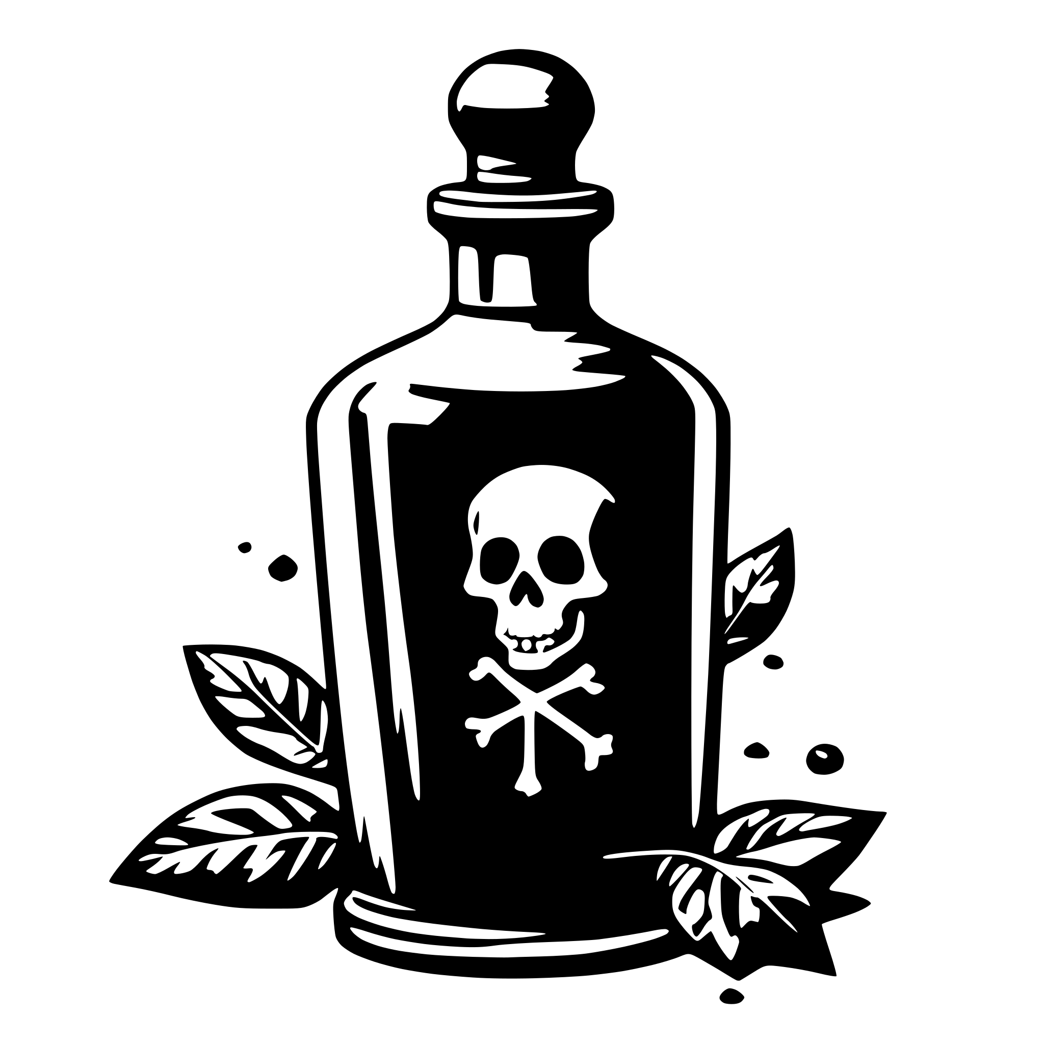 AI-generated SVG of a create image about deadly poison bottle