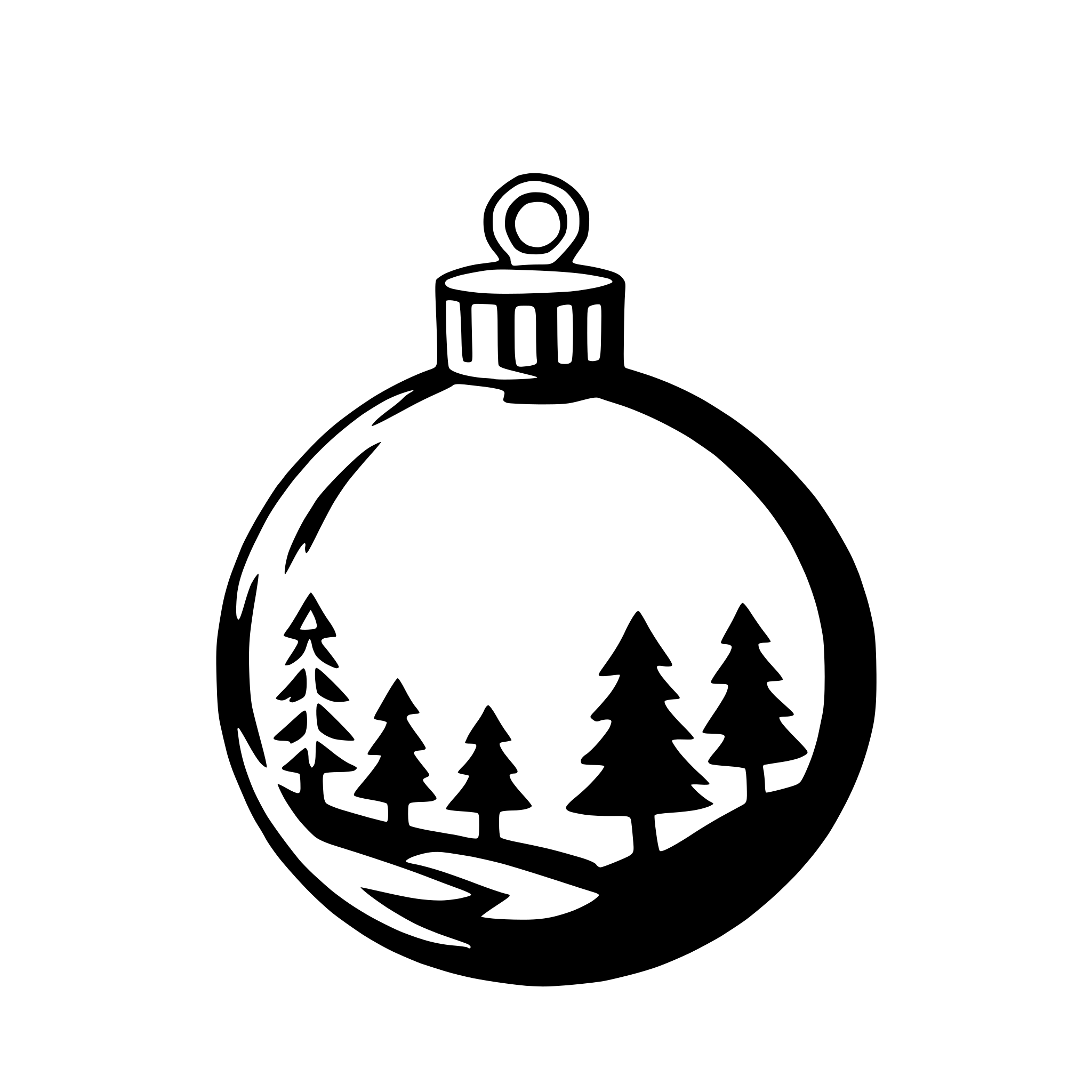 AI-generated SVG of a christmas ornaments