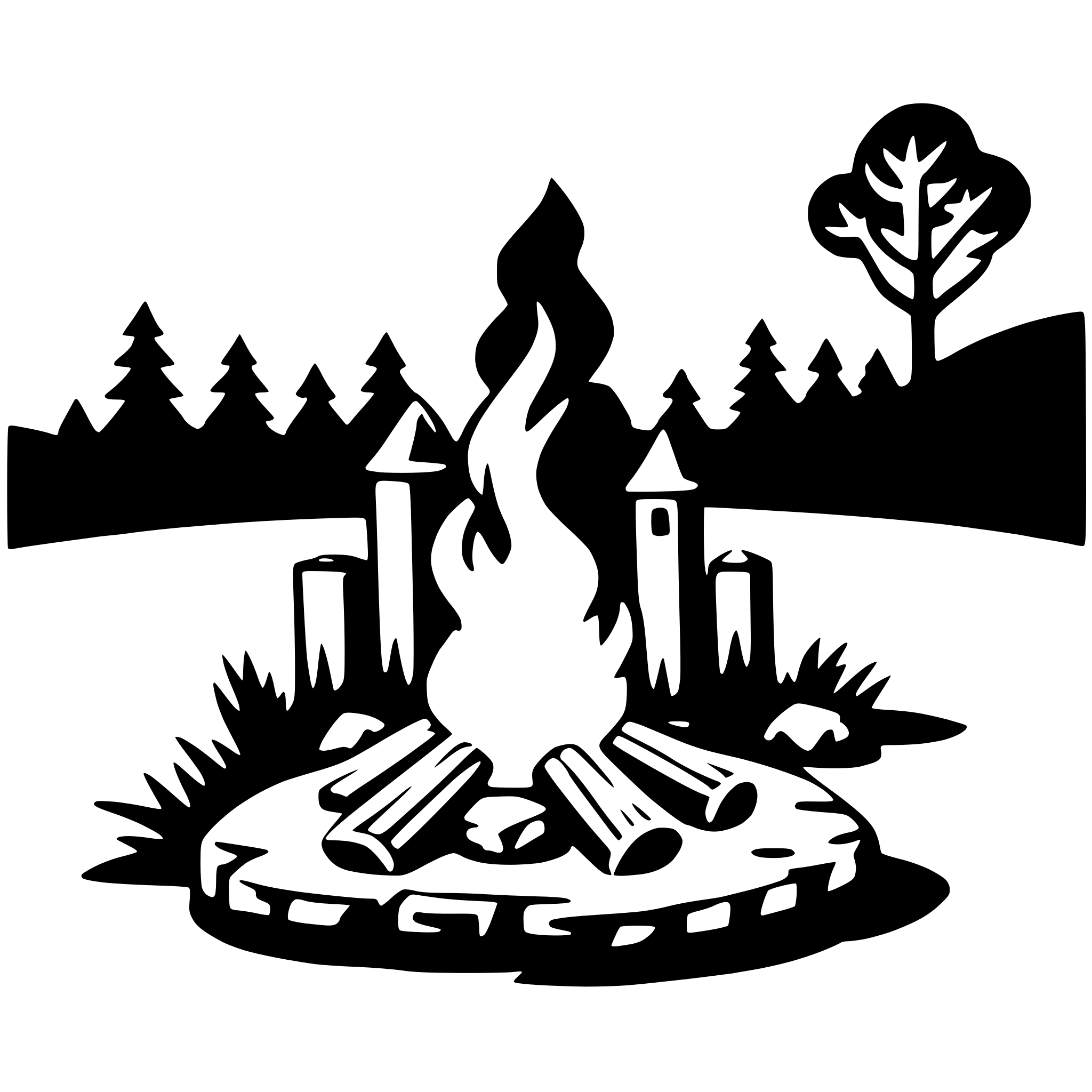 AI-generated SVG of 'campfire under stars'